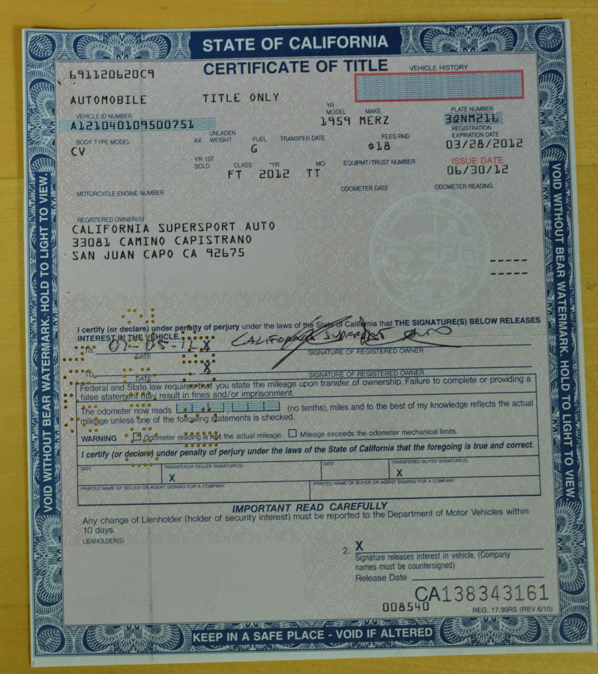 1959 Mercedes-Benz 190 SL Roadster-Sold