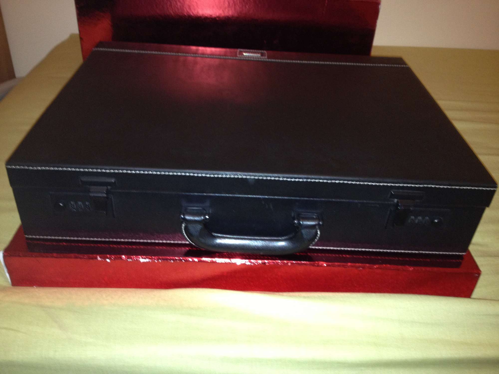  Ferrari Formula Black Leather Briefcase by Must de Cartier-Sold