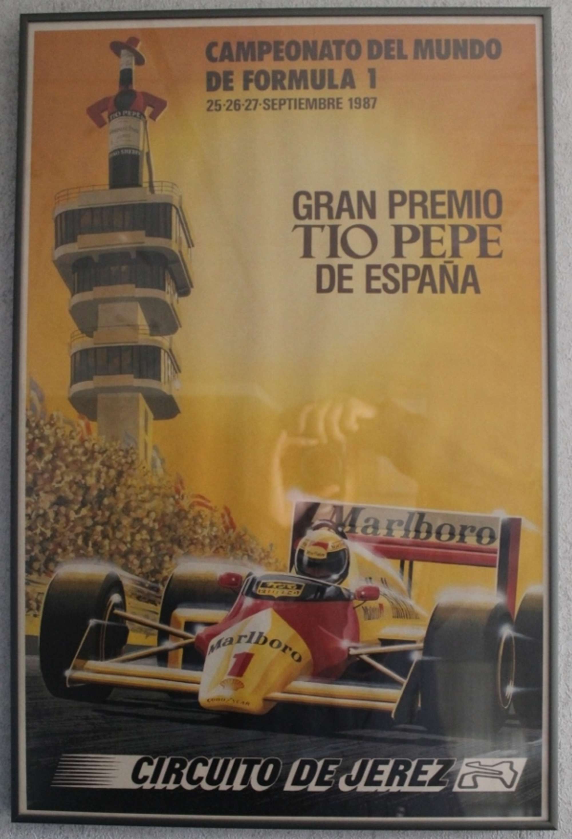 Original 1987 Spanish Grand Prix Jerez poster.-Sold