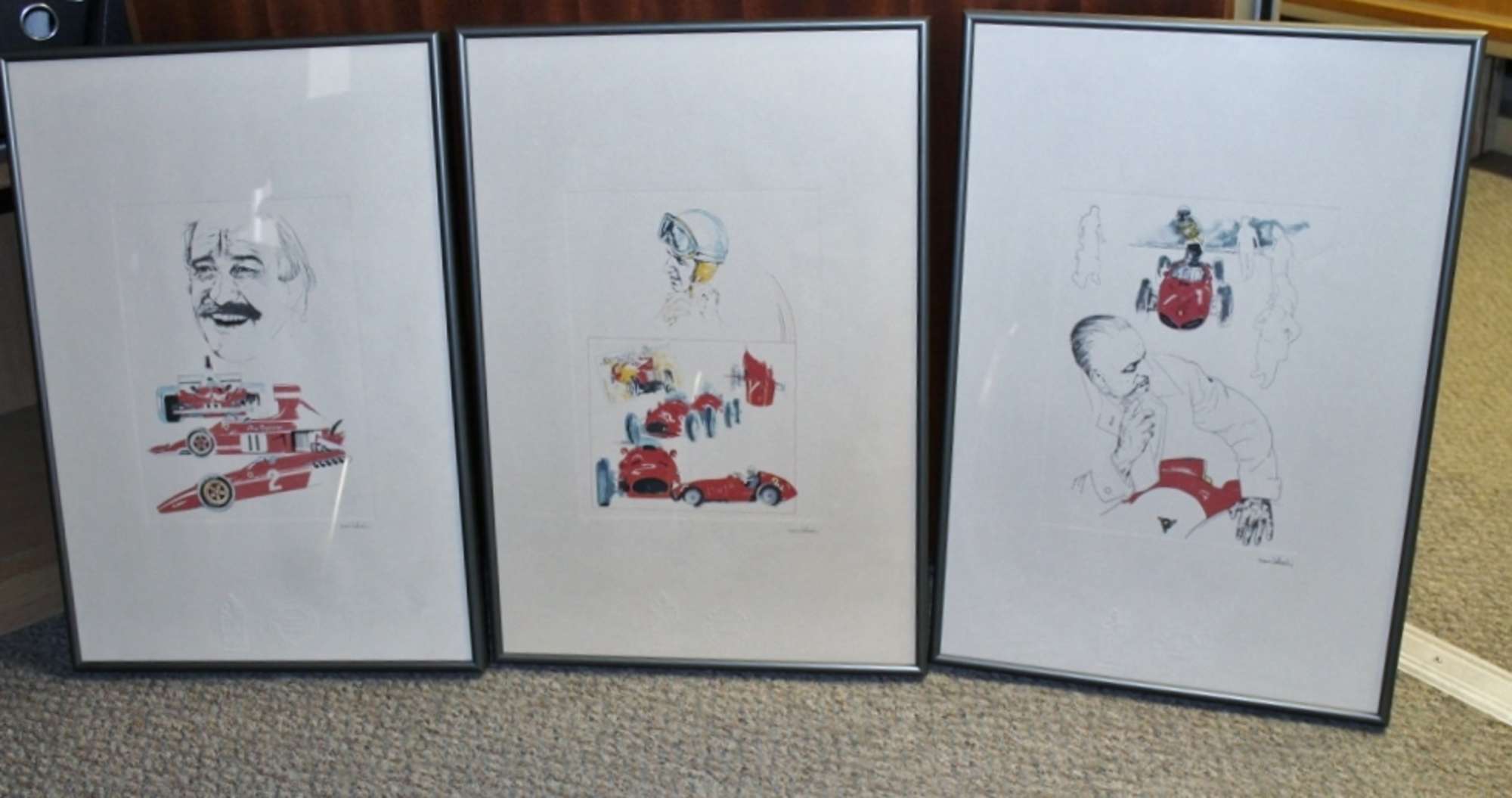 A collection of 3 prints from the Galleria Ferrari, Maranell-Sold