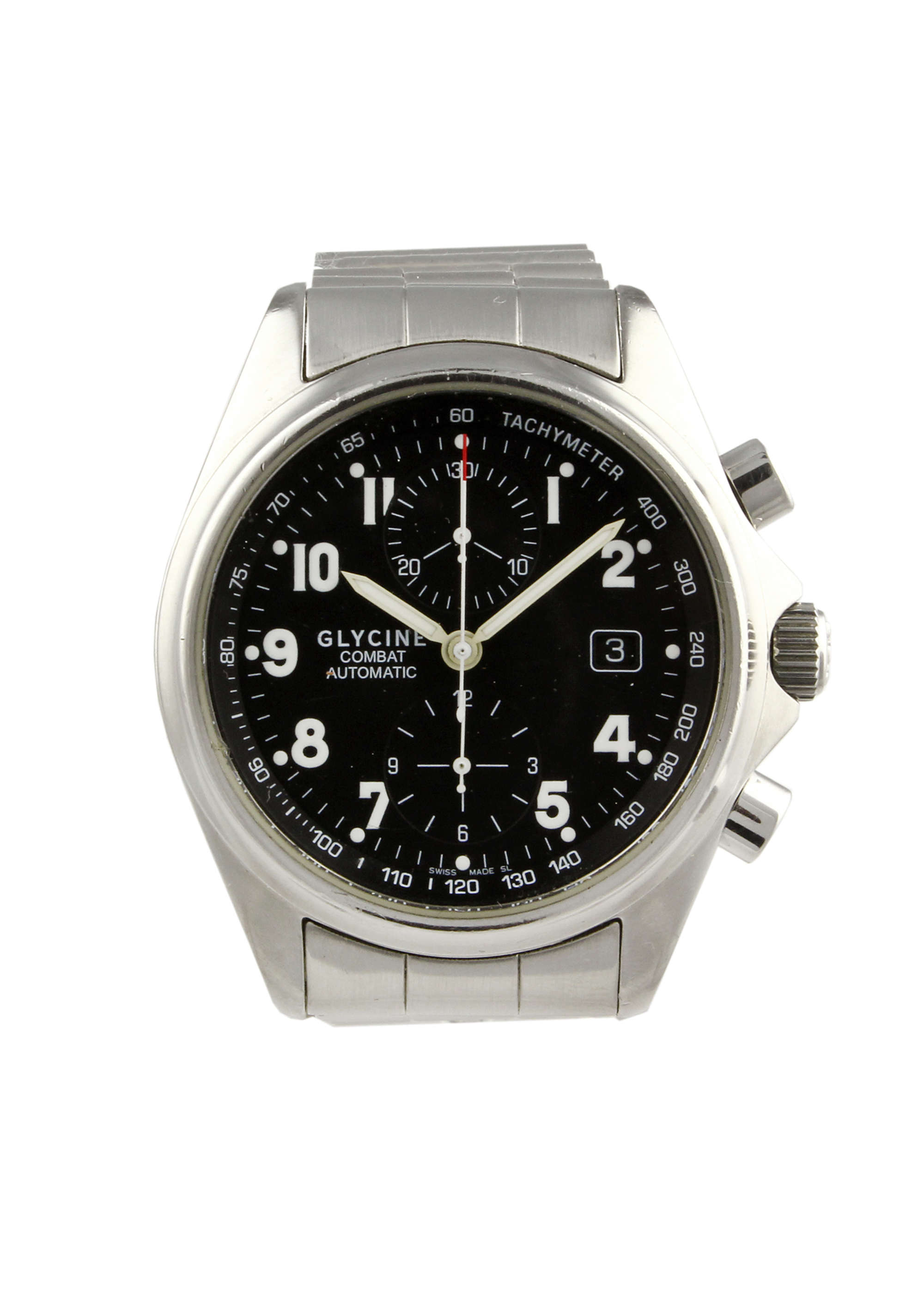 2013 Glycine Combat automatic chronograph with box and paper-Auction Lot