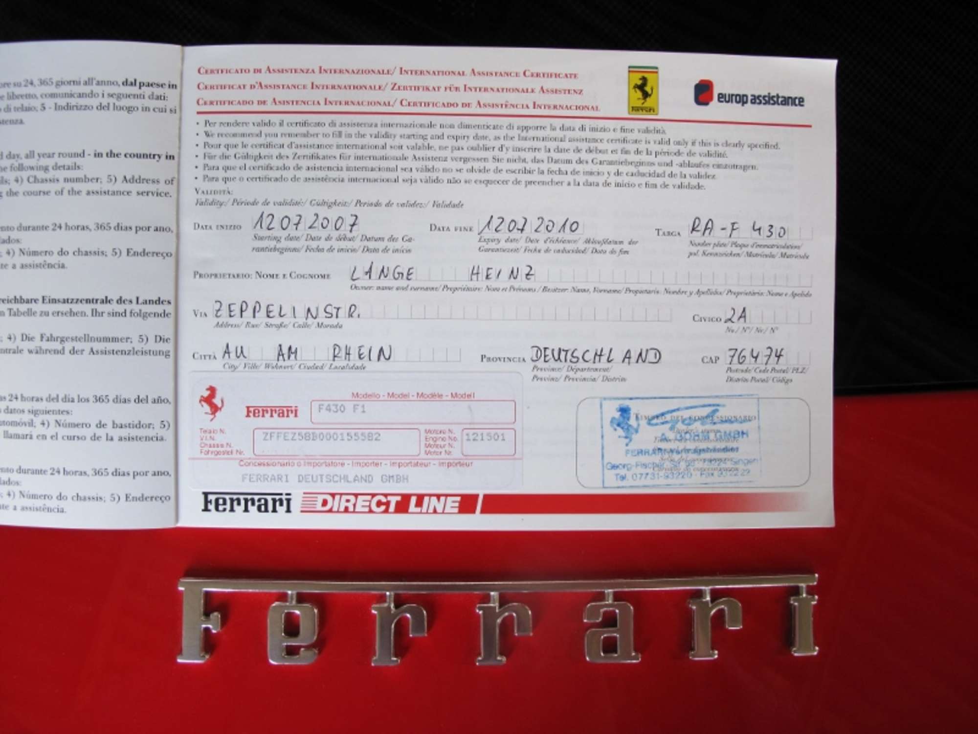 2007 Ferrari F430 Berlinetta F1-Auction Lot