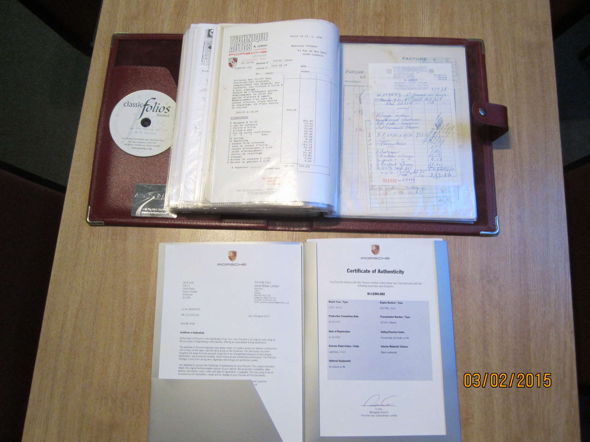 1972 Porsche 911 2.4S Coupe-Sold