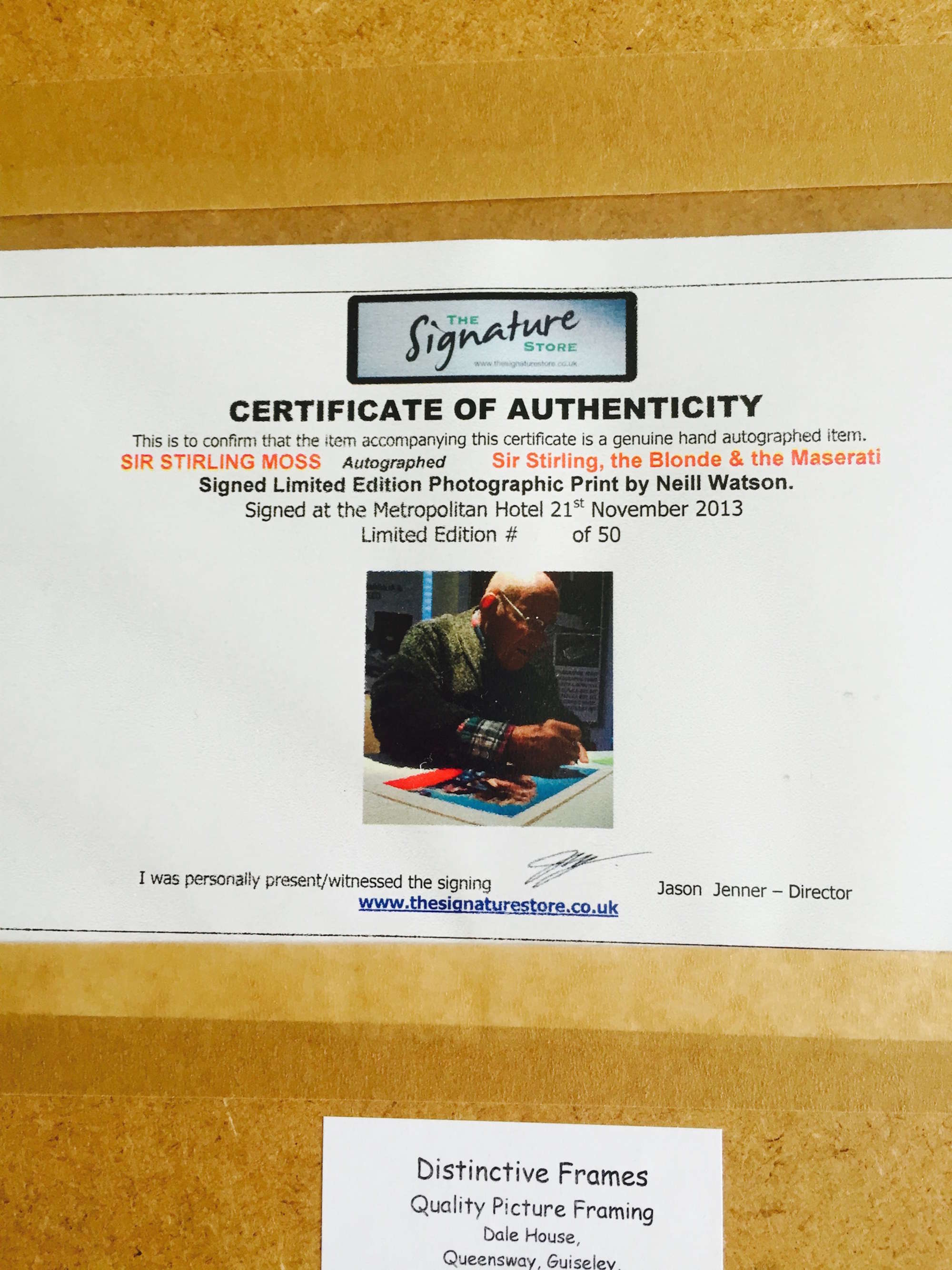 Sir Stirling, the Blonde and the Maserati;-Sold