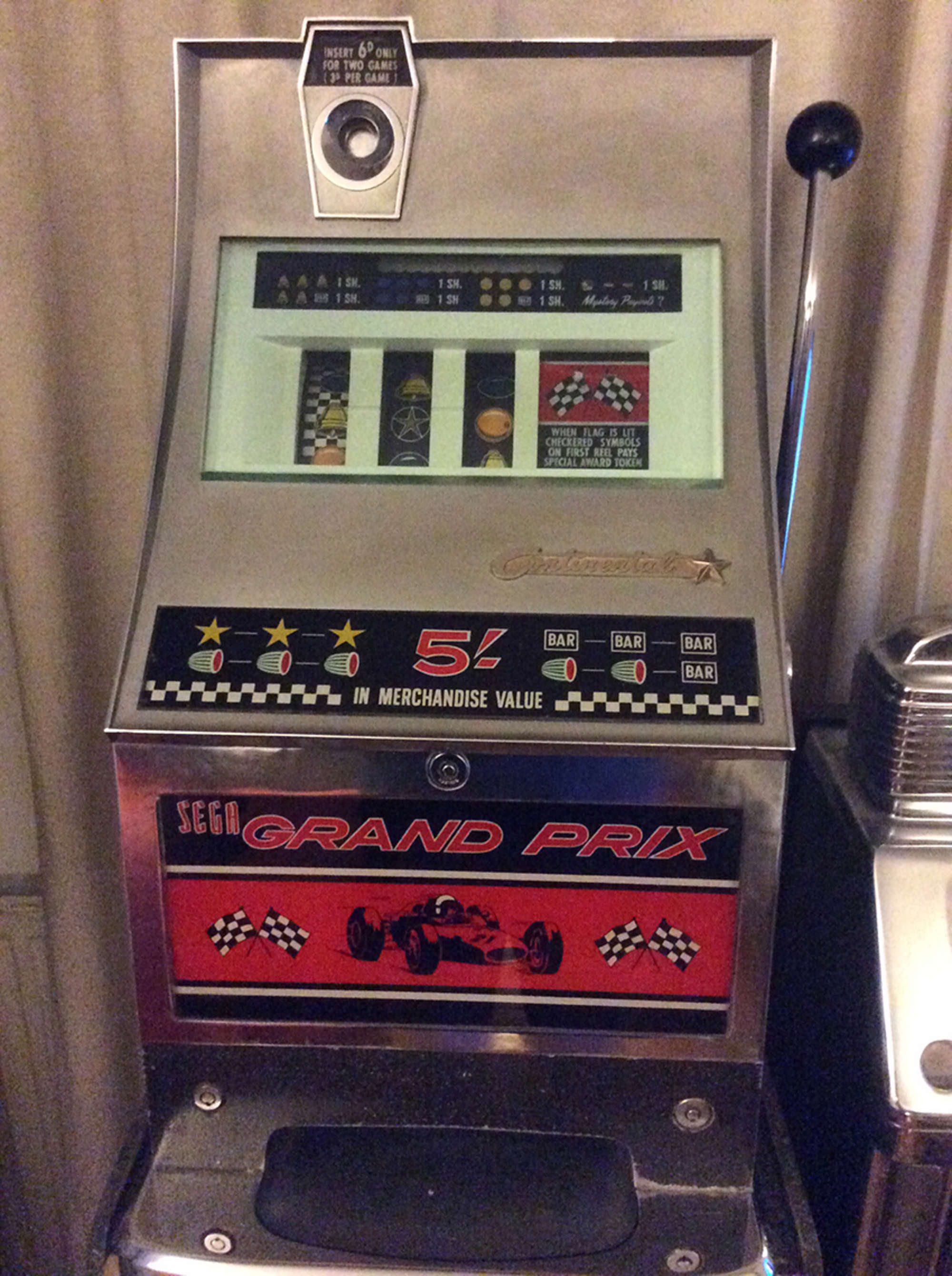  Grand Prix One Armed Bandit Slot Machine.-Auction Lot