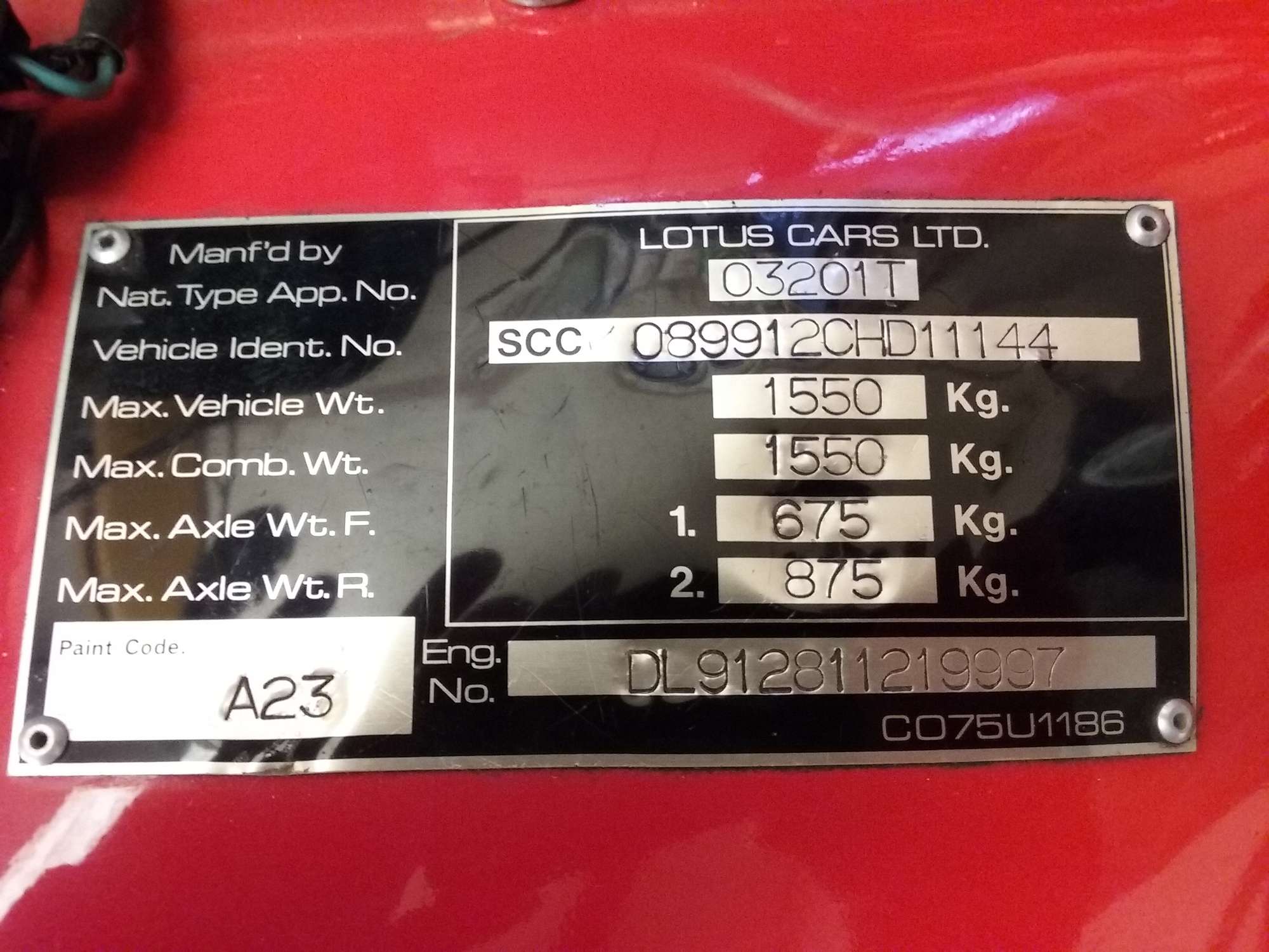 1982 Lotus Excel (prototype)-Sold