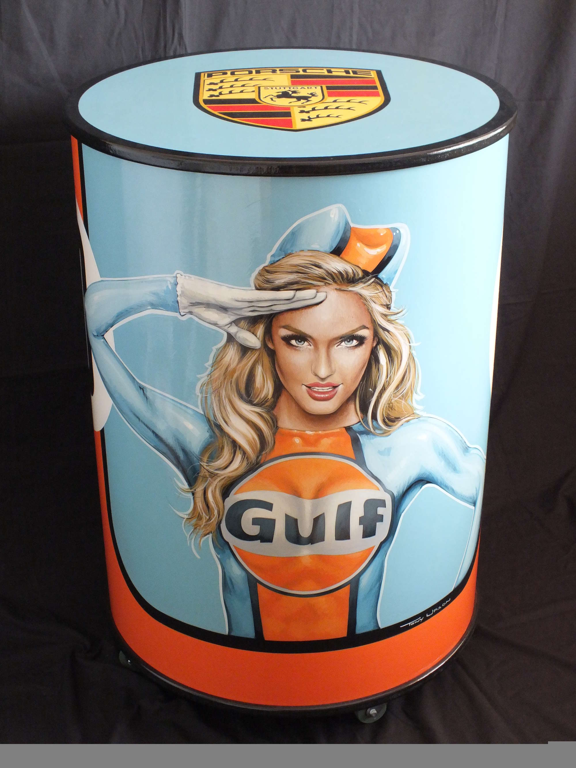 Gulf Oil Drum-Sold