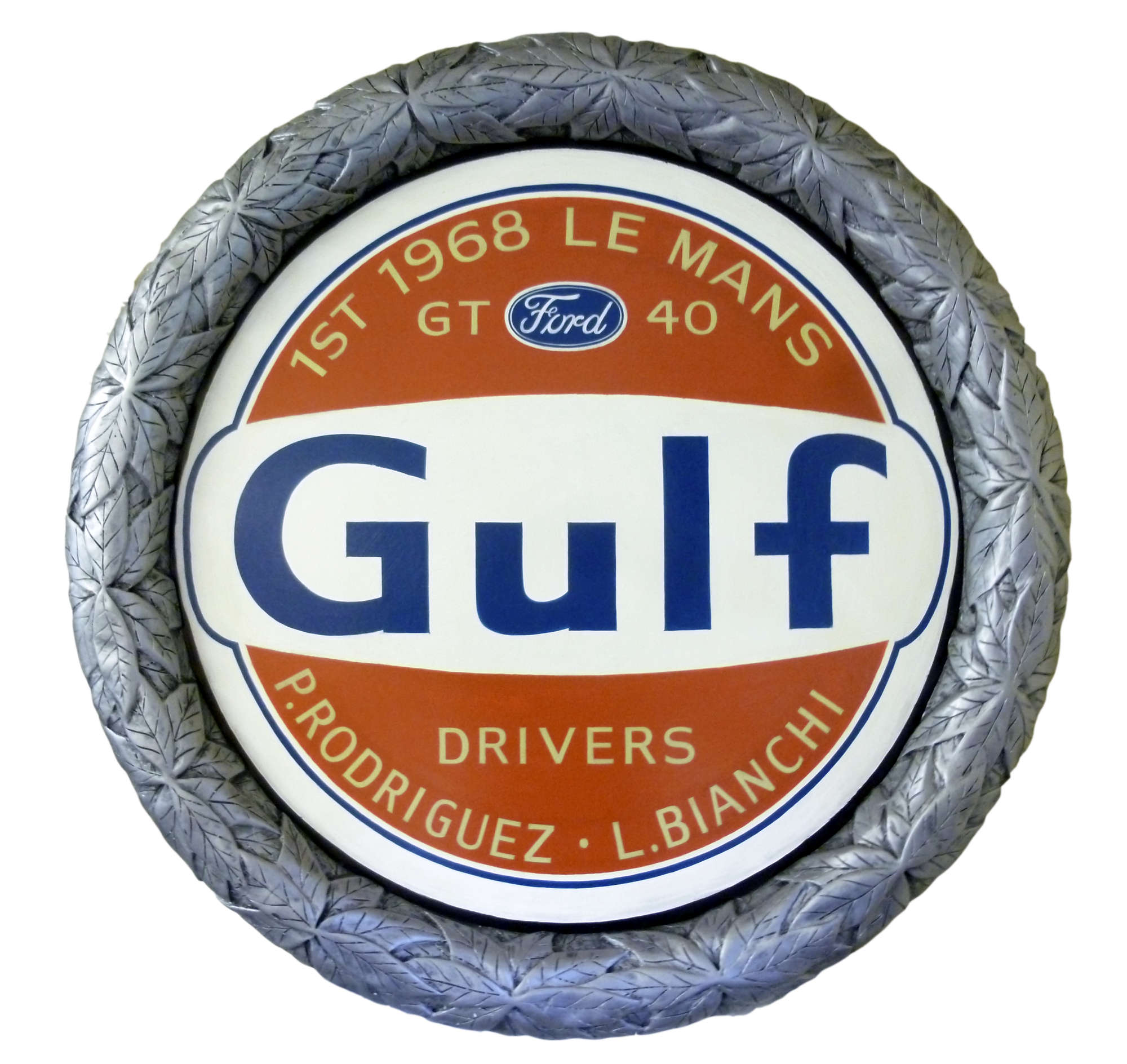 Gulf Laurel Leaf Framed Roundel-Sold