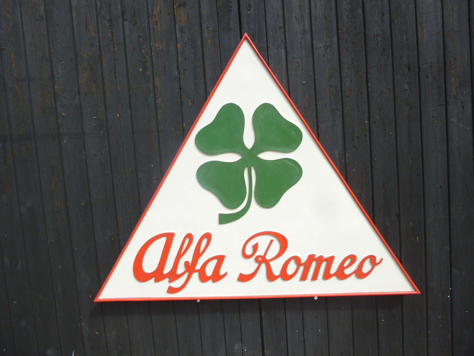 Fibreglass Alfa Romeo 'Clover leaf' plaque-Sold