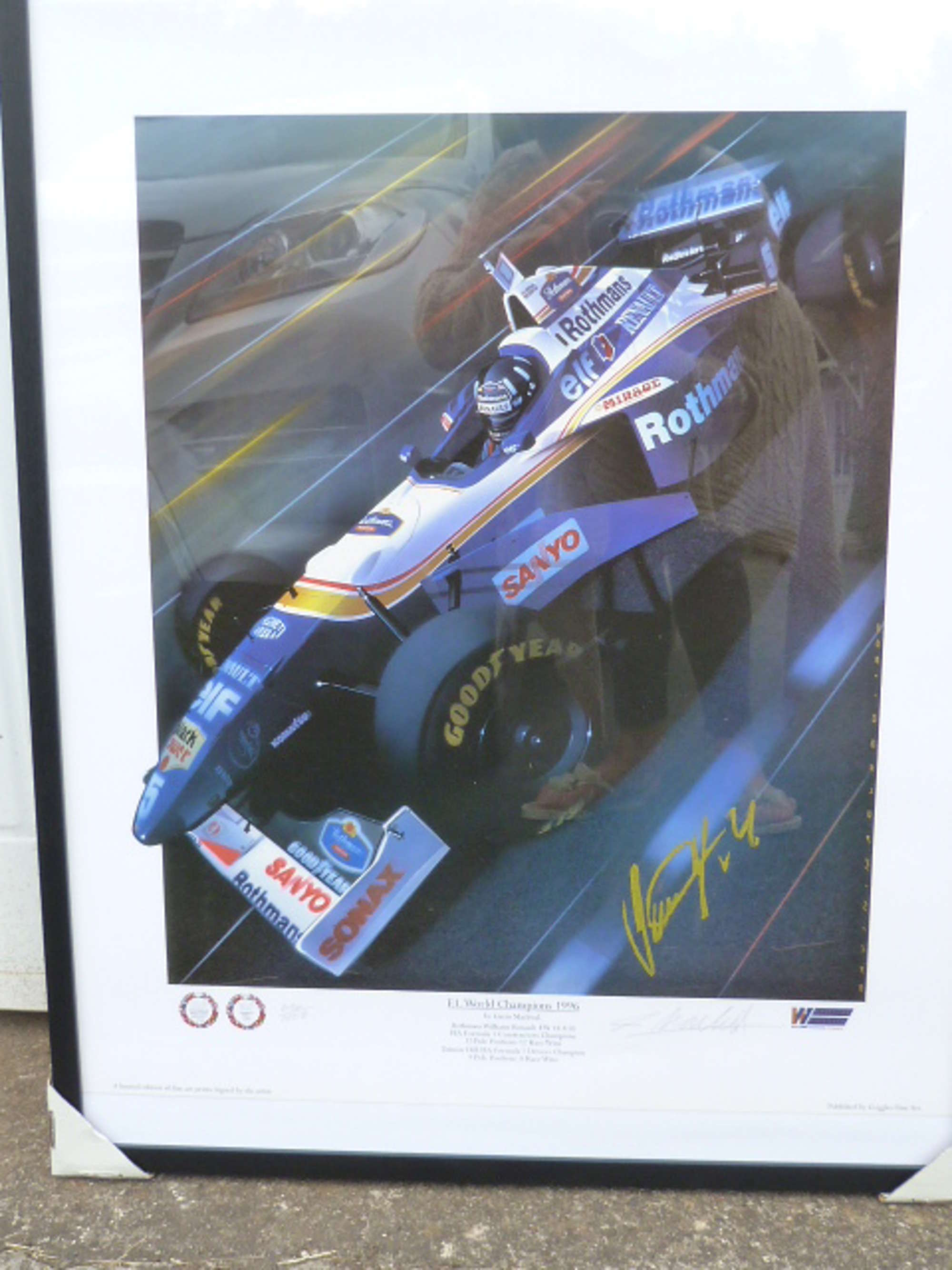 Damon Hill OBE Limited Edition Print.-Sold