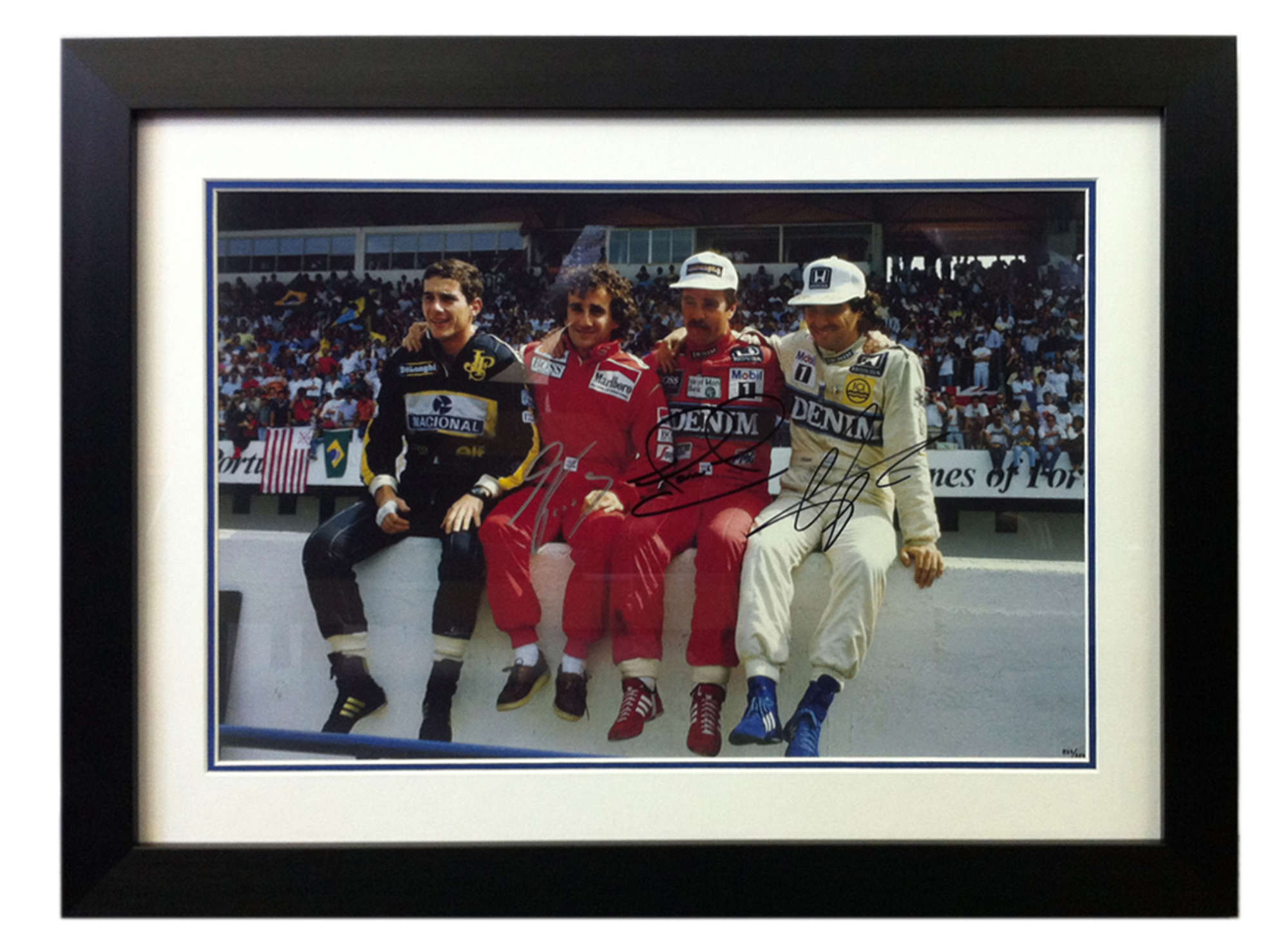 â€˜Wall of Champions', signed Mansell, Piquet and Prost-Sold