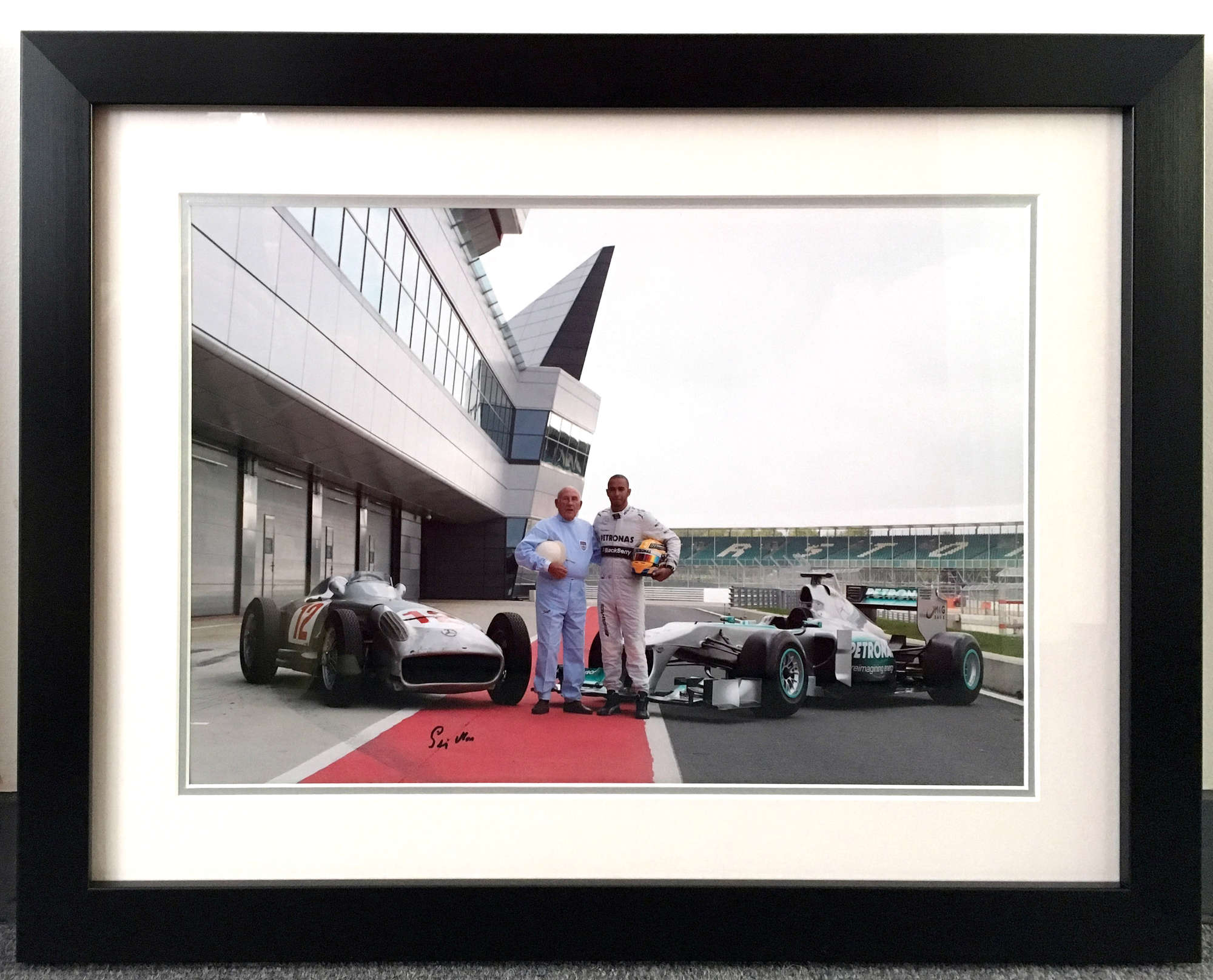 Mercedes F1 at Silverstone, signed Sir Stirling Moss-Sold