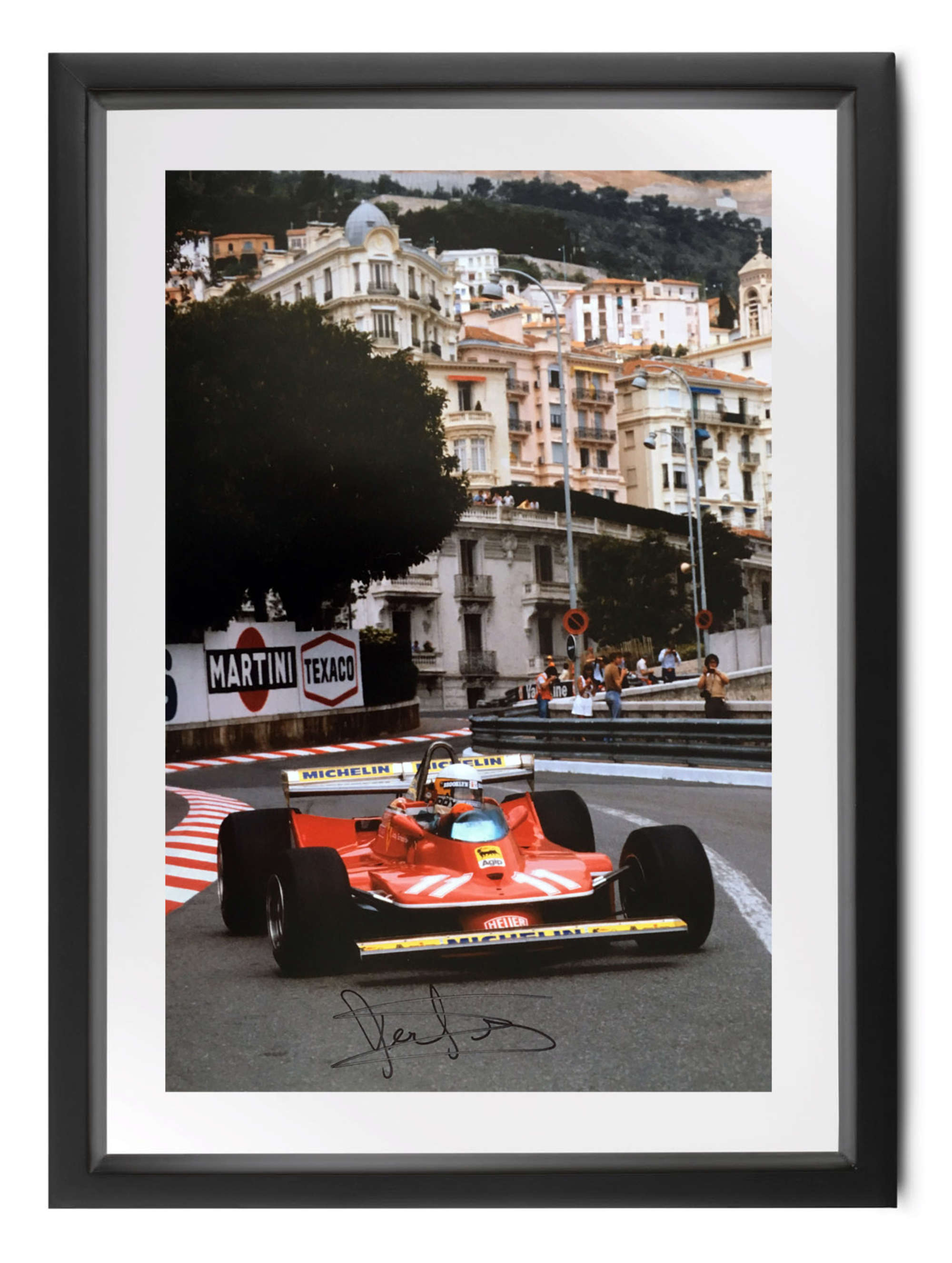 Ferrari 312 T2 at Monaco, signed Jody Scheckter-Sold