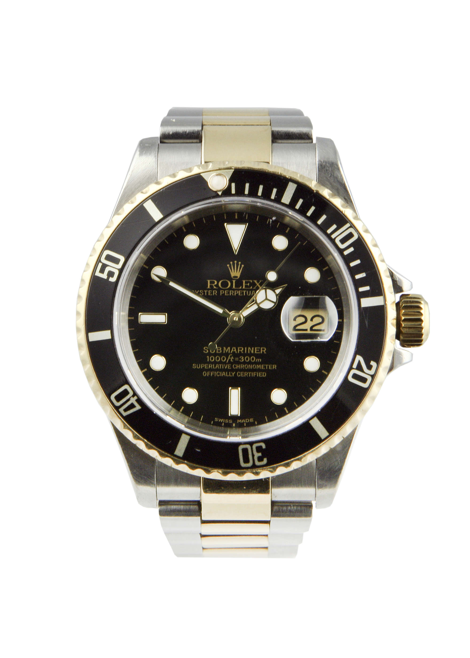 2004 Rolex Submariner Bi-Metal 16613 Automatic Box and Paper-Auction Lot