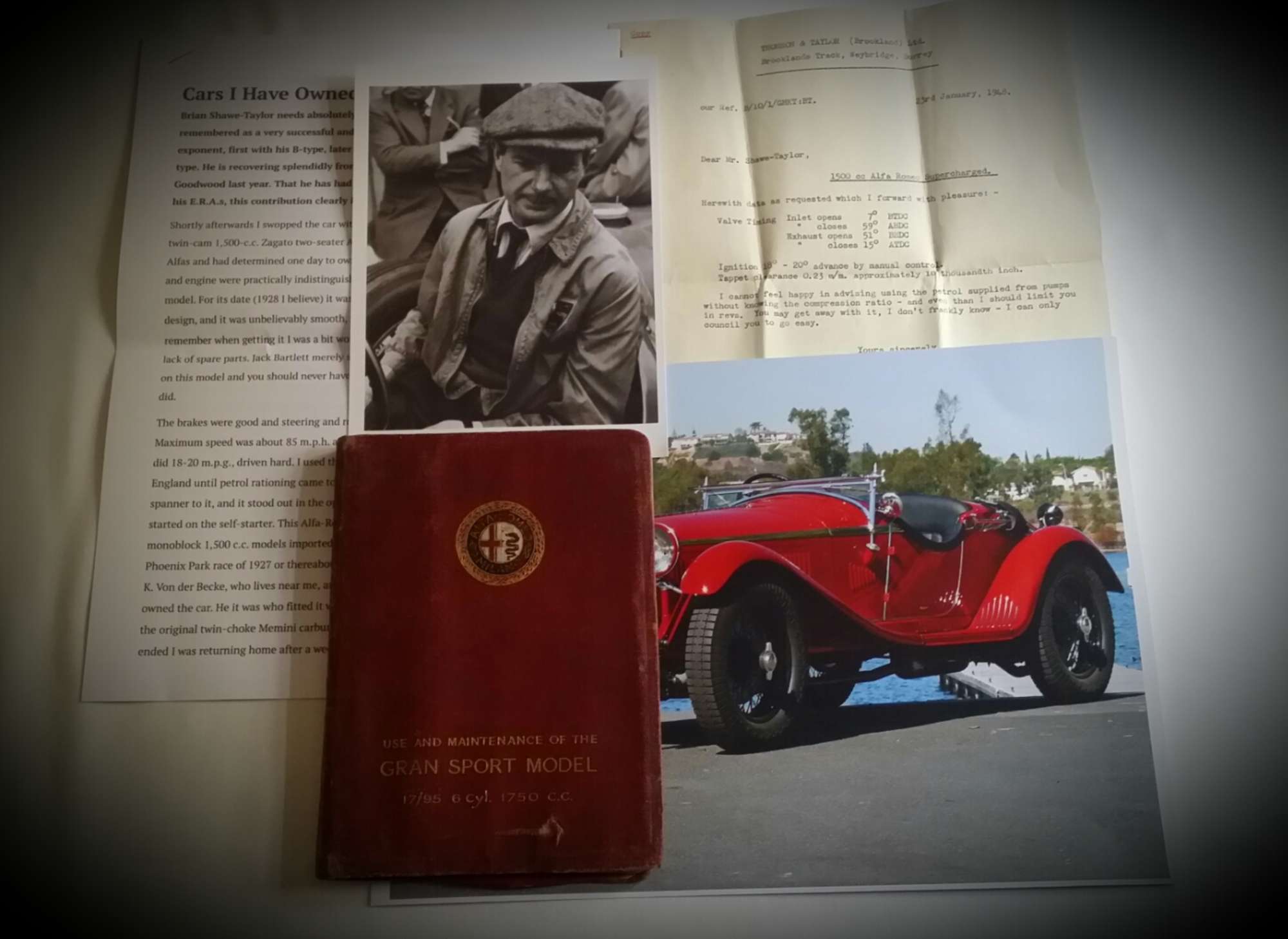 1929-33 Alfa Romeo 6C 1750 GS owner’s manual.-Auction Lot