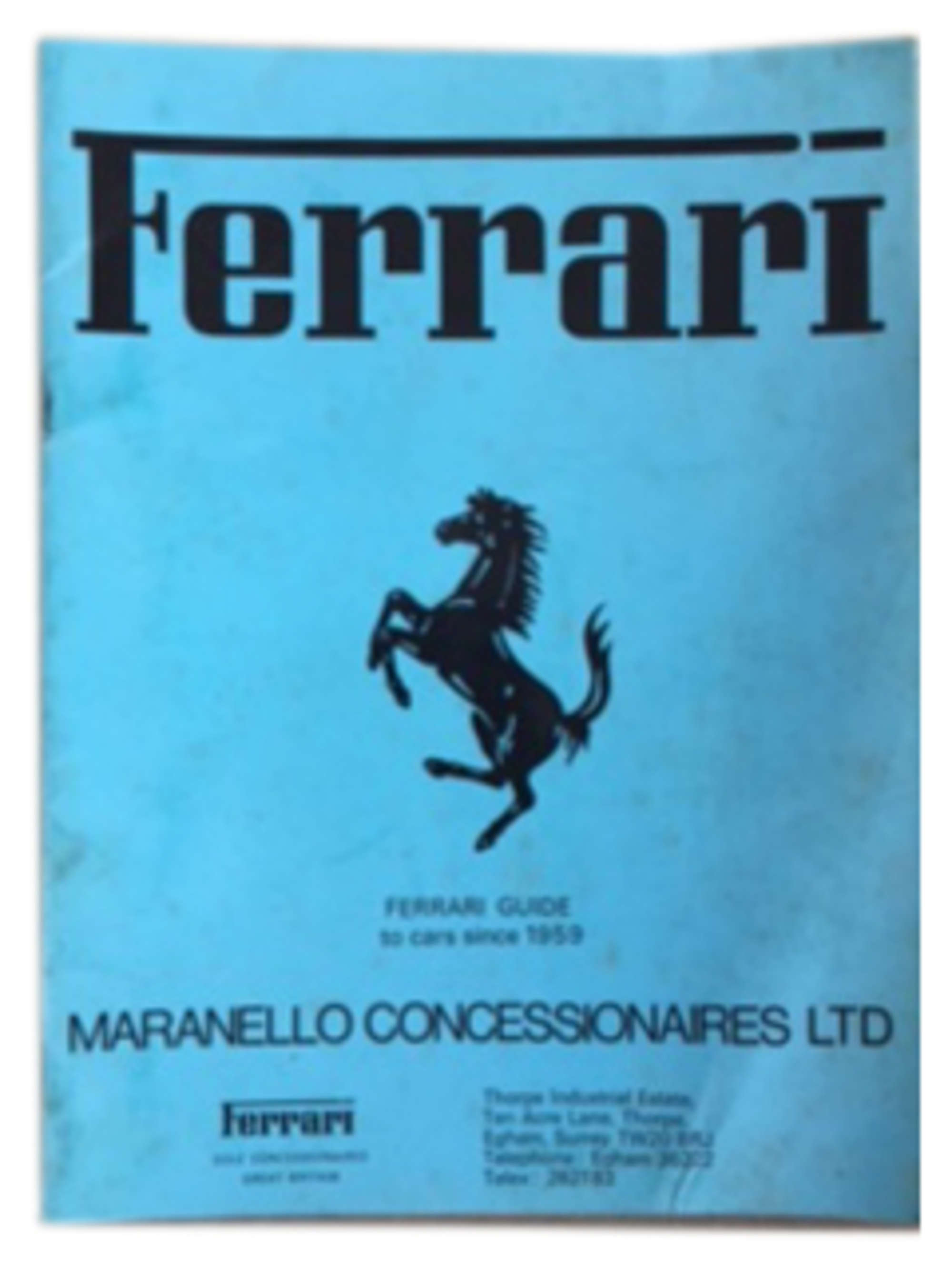 Ferrari guide to cars since 1959.-Sold
