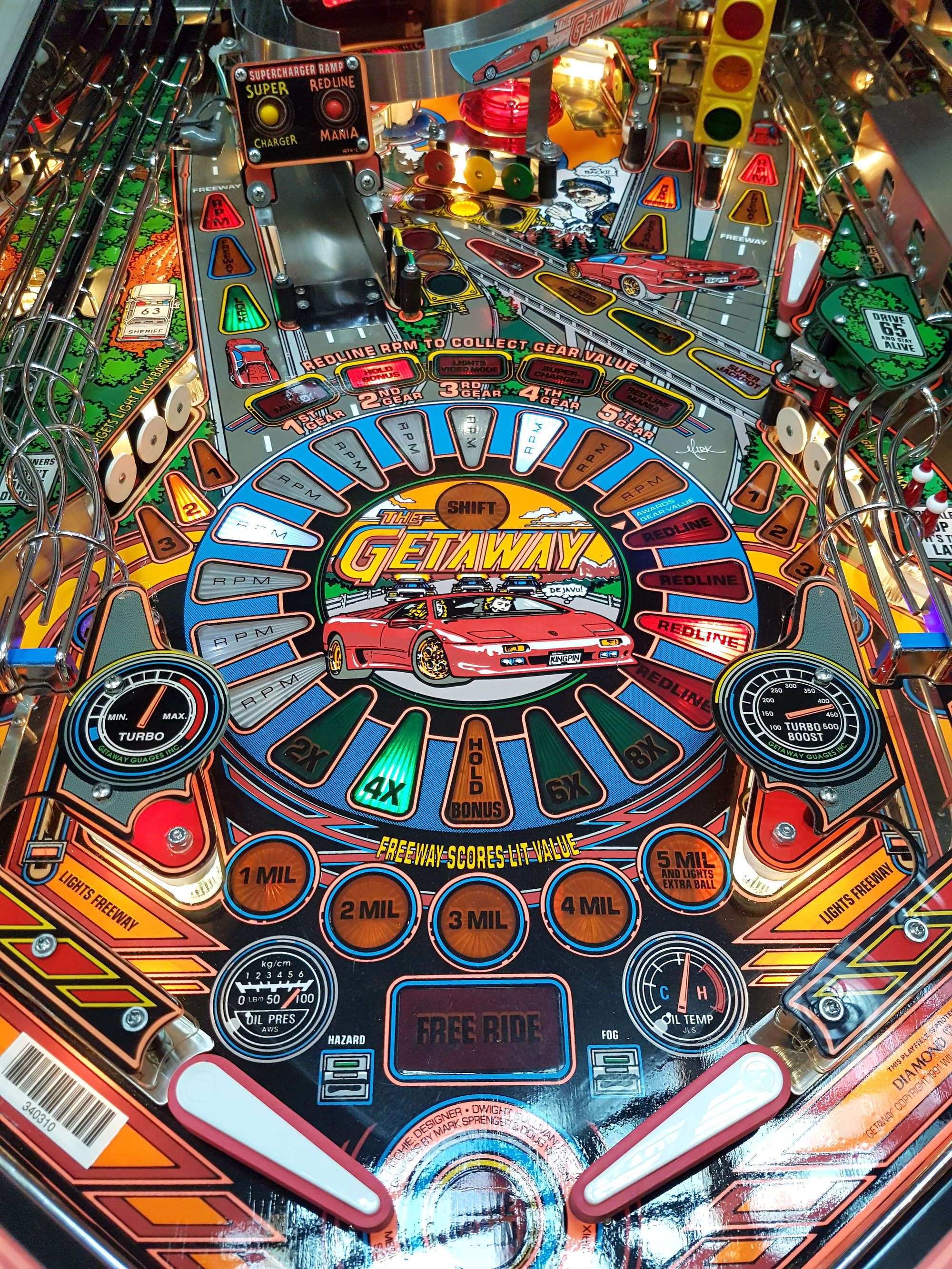 'The Getaway' 1992 Pinball Table-Auction Lot