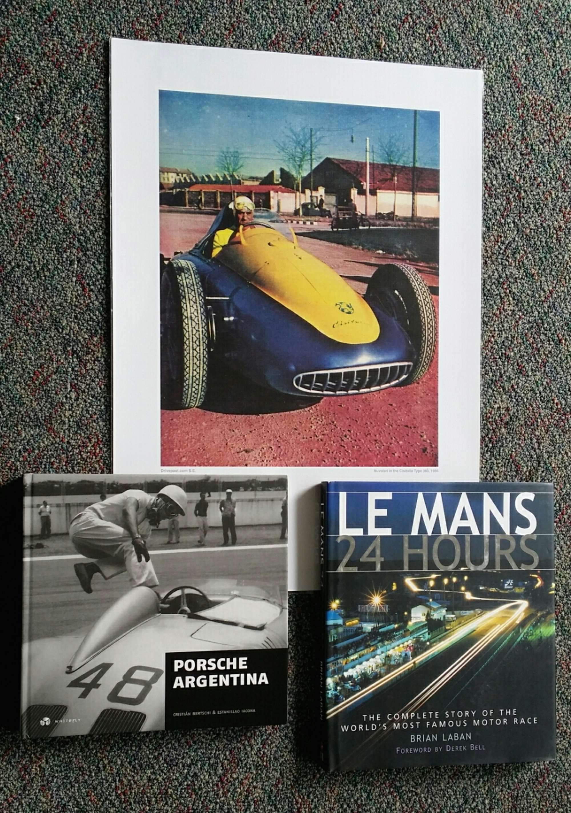 Rare Porsche Books and limited edition Nuvolari print-Sold