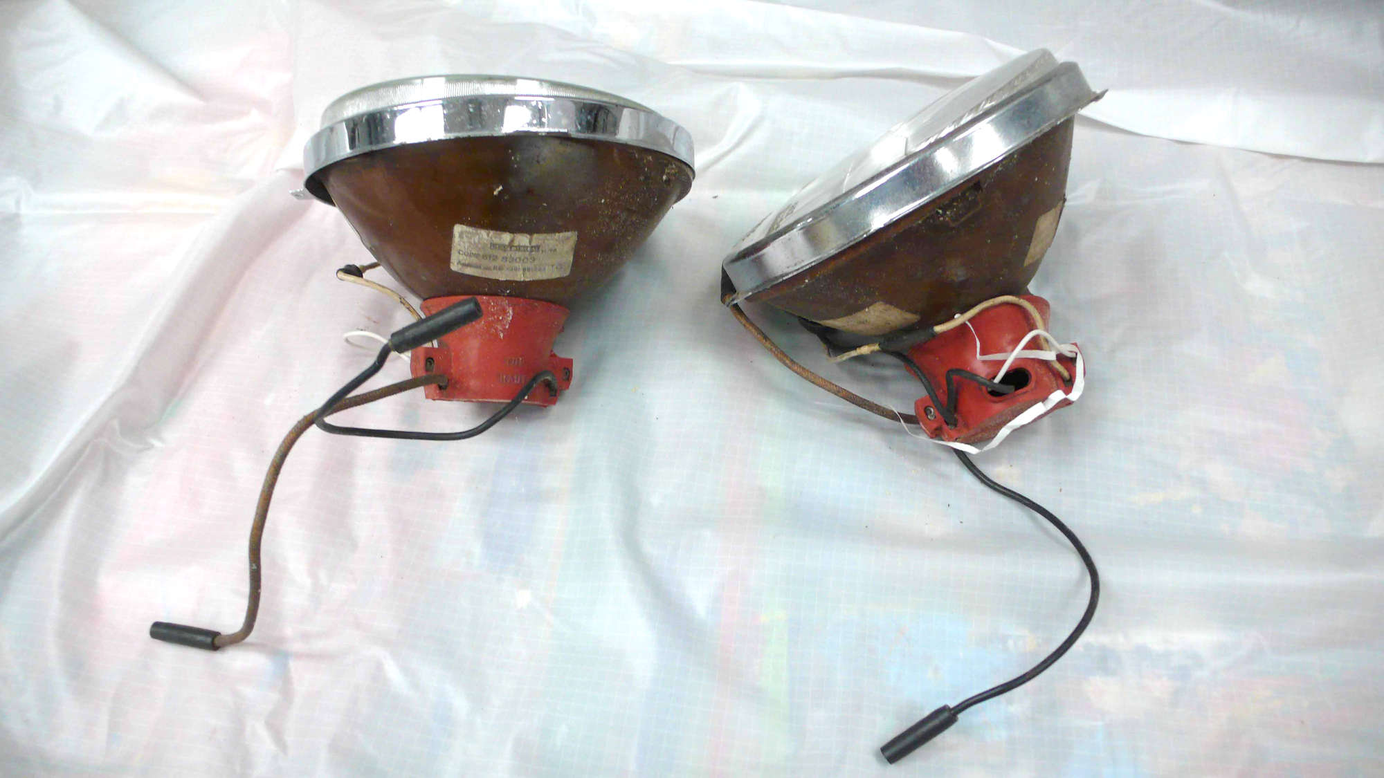 S.E.V Marchal Amplilux Headlamps Circa 1970s -Sold