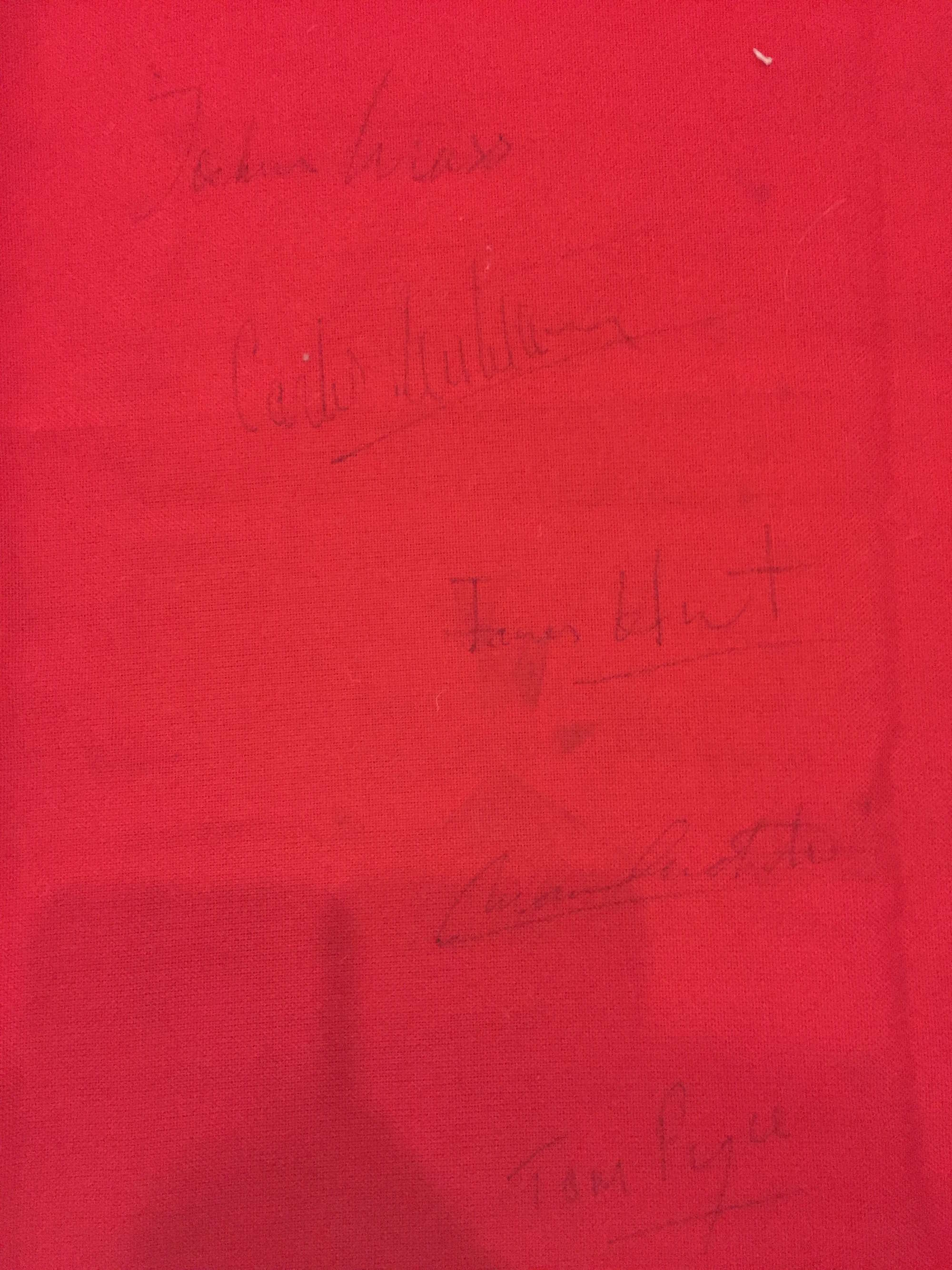 1975 British Grand Prix Marshals Red Flag Signed by 12 drive-Sold