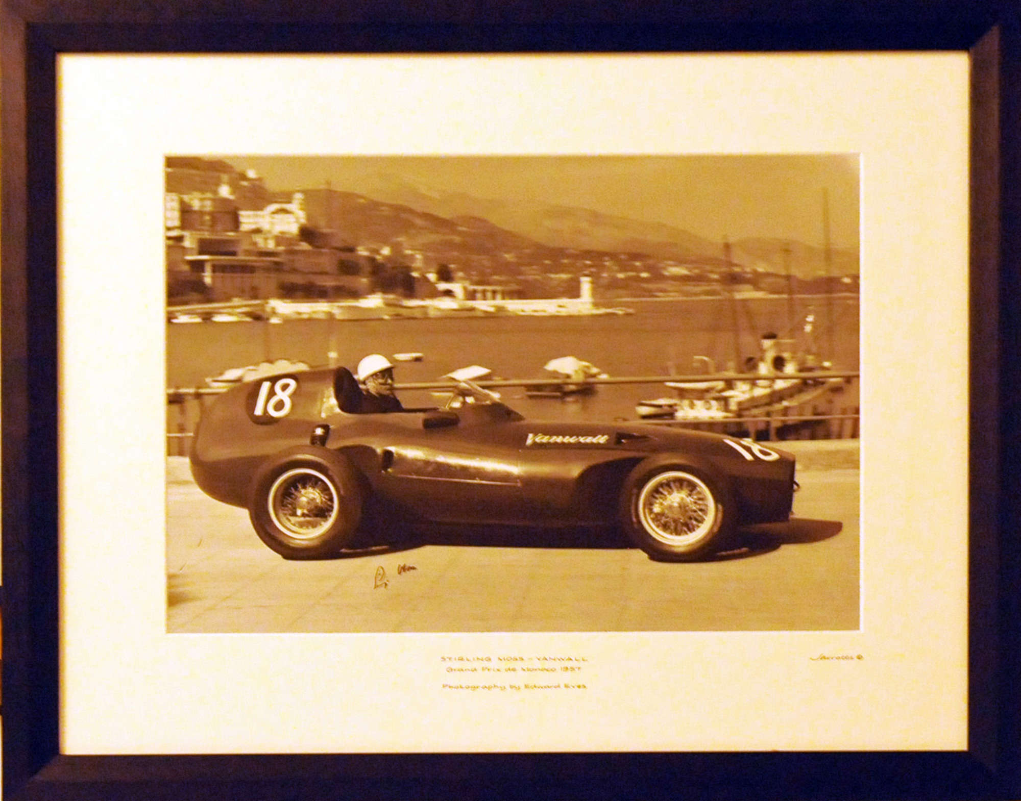 Sir Stirling Moss-Vanwall Print-Sold
