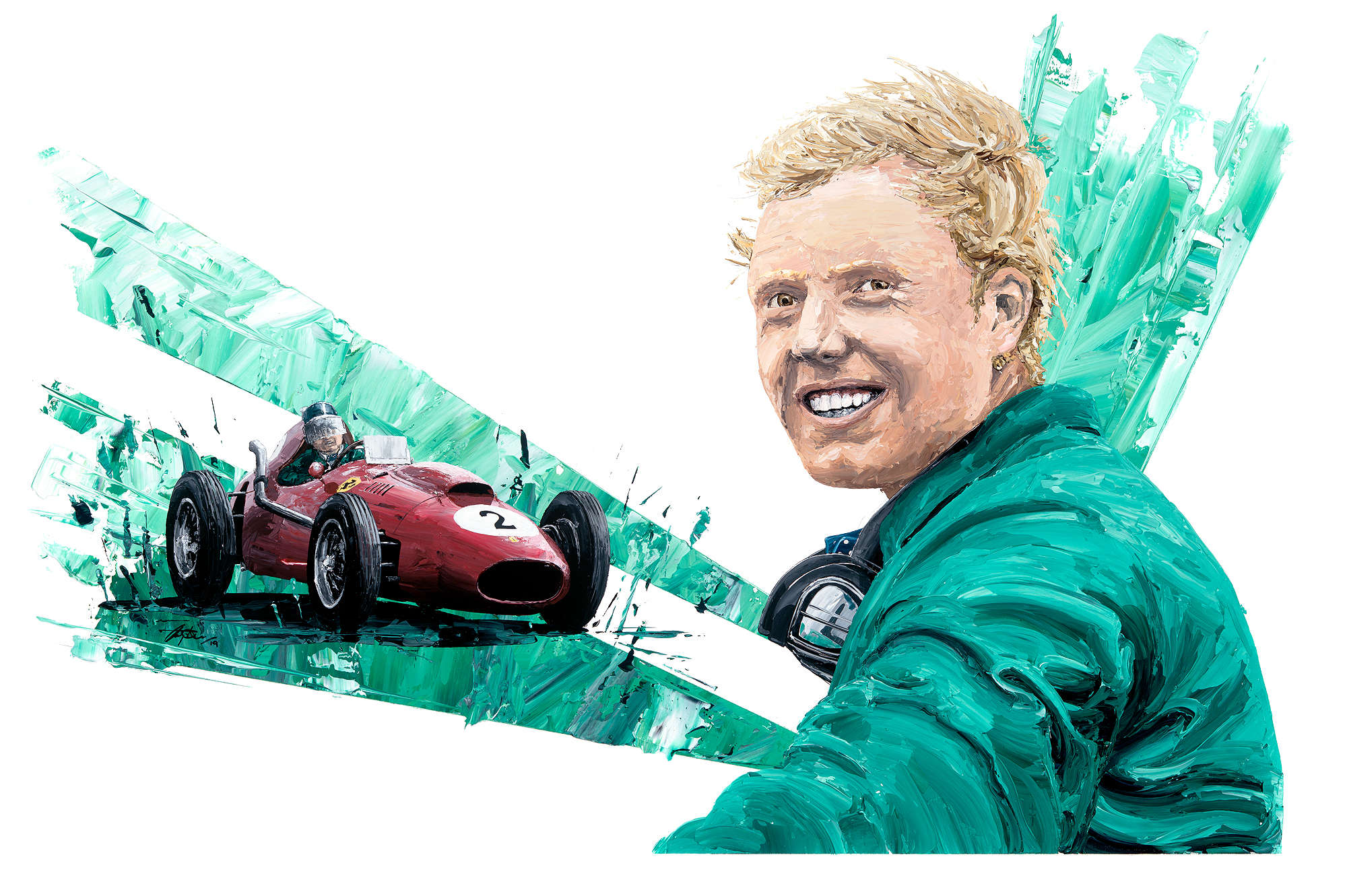 1958 World Champion, Mike Hawthorn and the Dino 246.-Sold