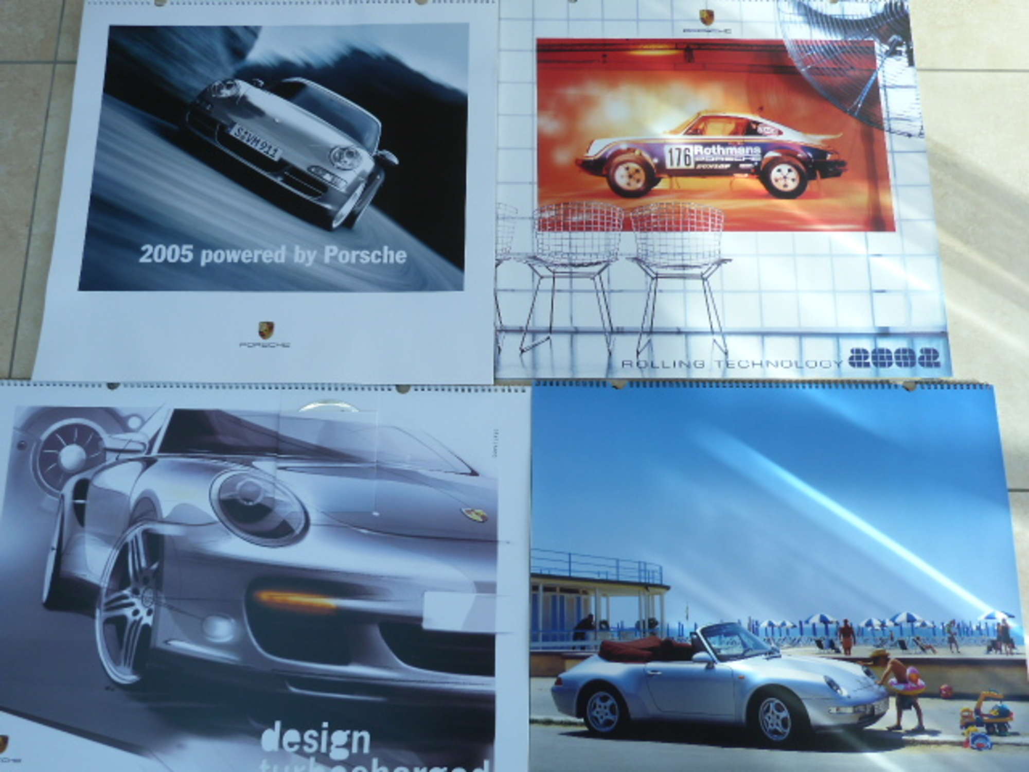 Collection of Official Porsche Annual Calendars-Sold