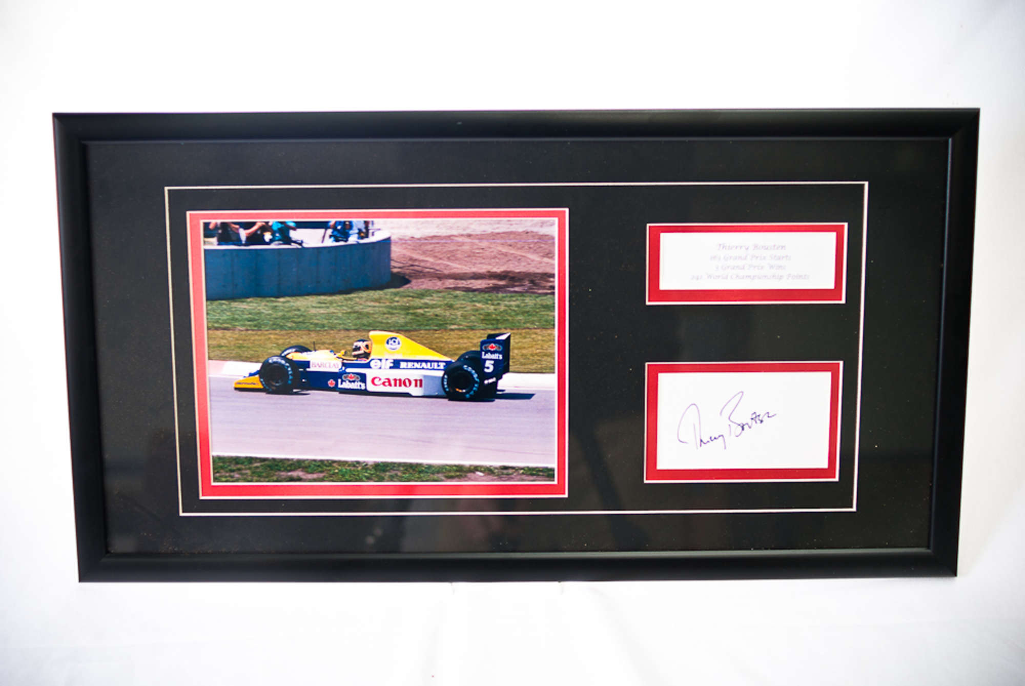 Thierry Boutsen photograph and signature-Auction Lot