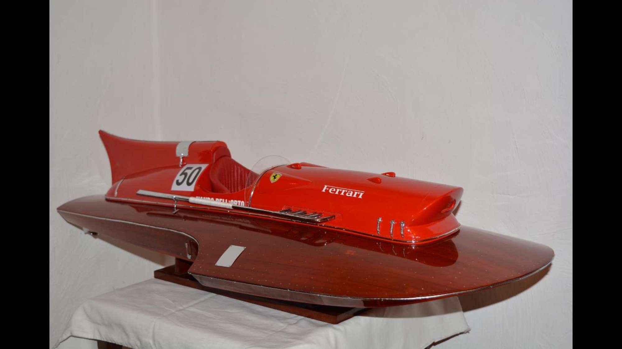 Ferrari Hydroplane 1/10 scale model.-Sold
