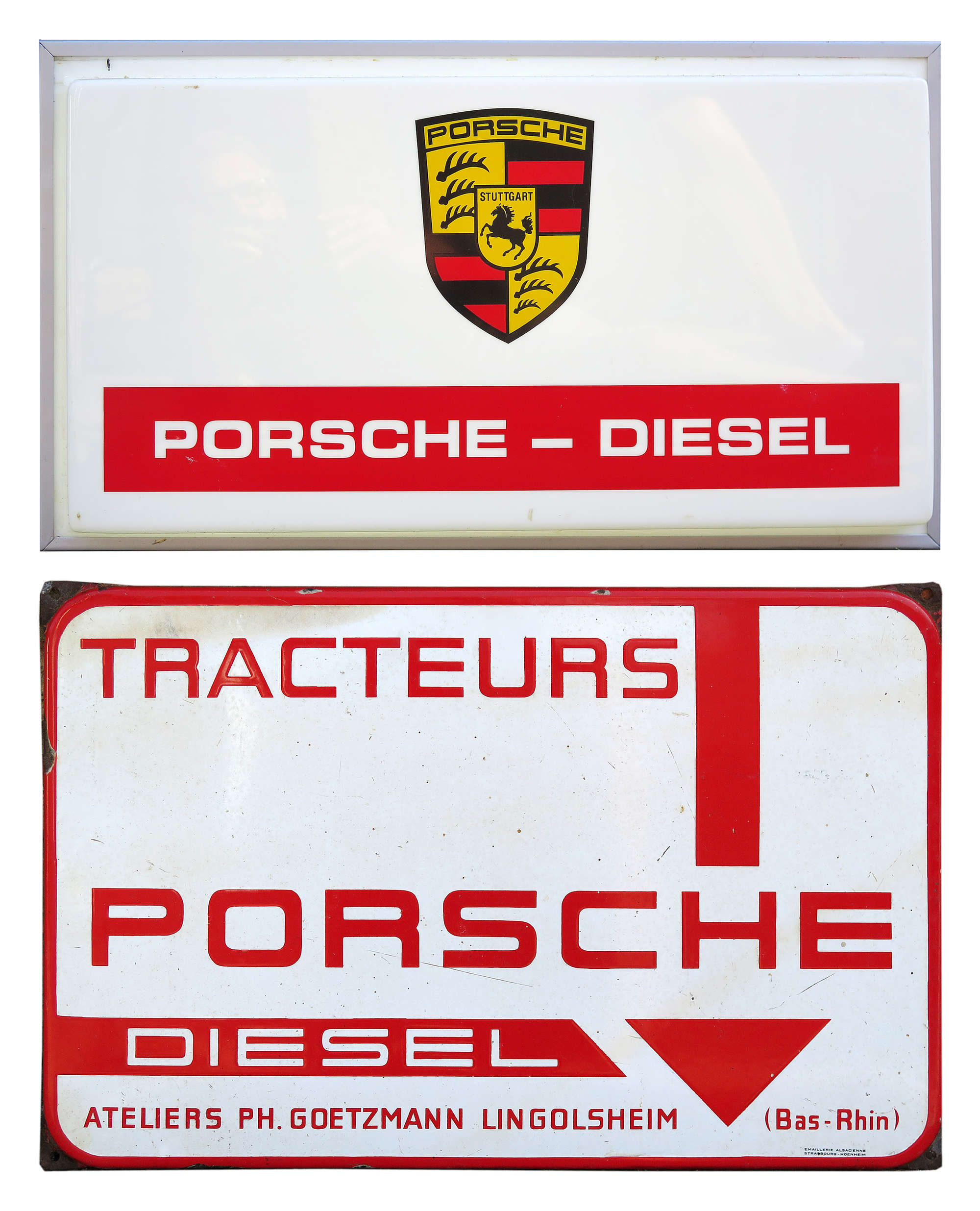 Rare Porsche Diesel & Tracteurs Signs-Sold