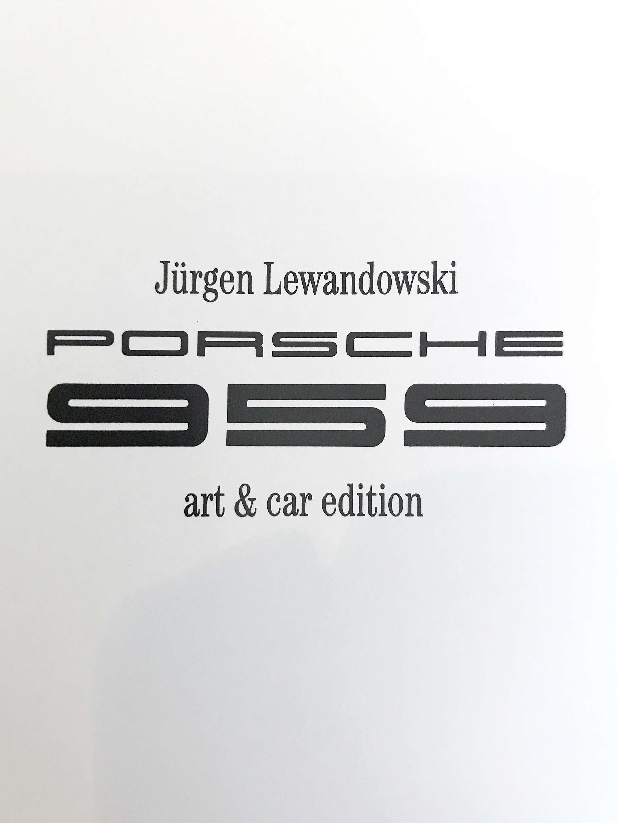 Porsche 959  by Jürgen Lewandowski 'Art & Car' Limited Editi-Auction Lot