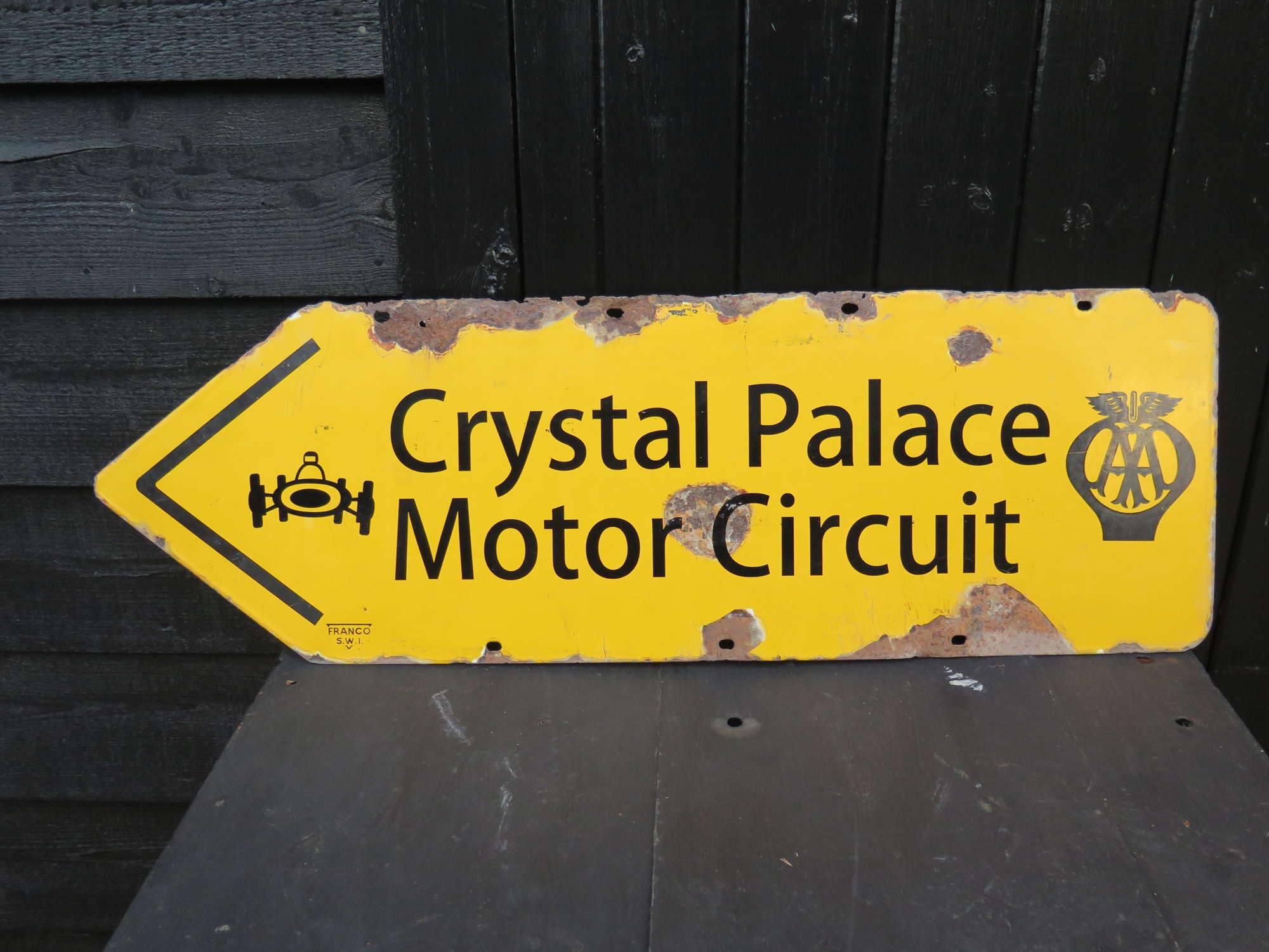 AA 'CRYSTAL PALACE' enamel sign -Sold