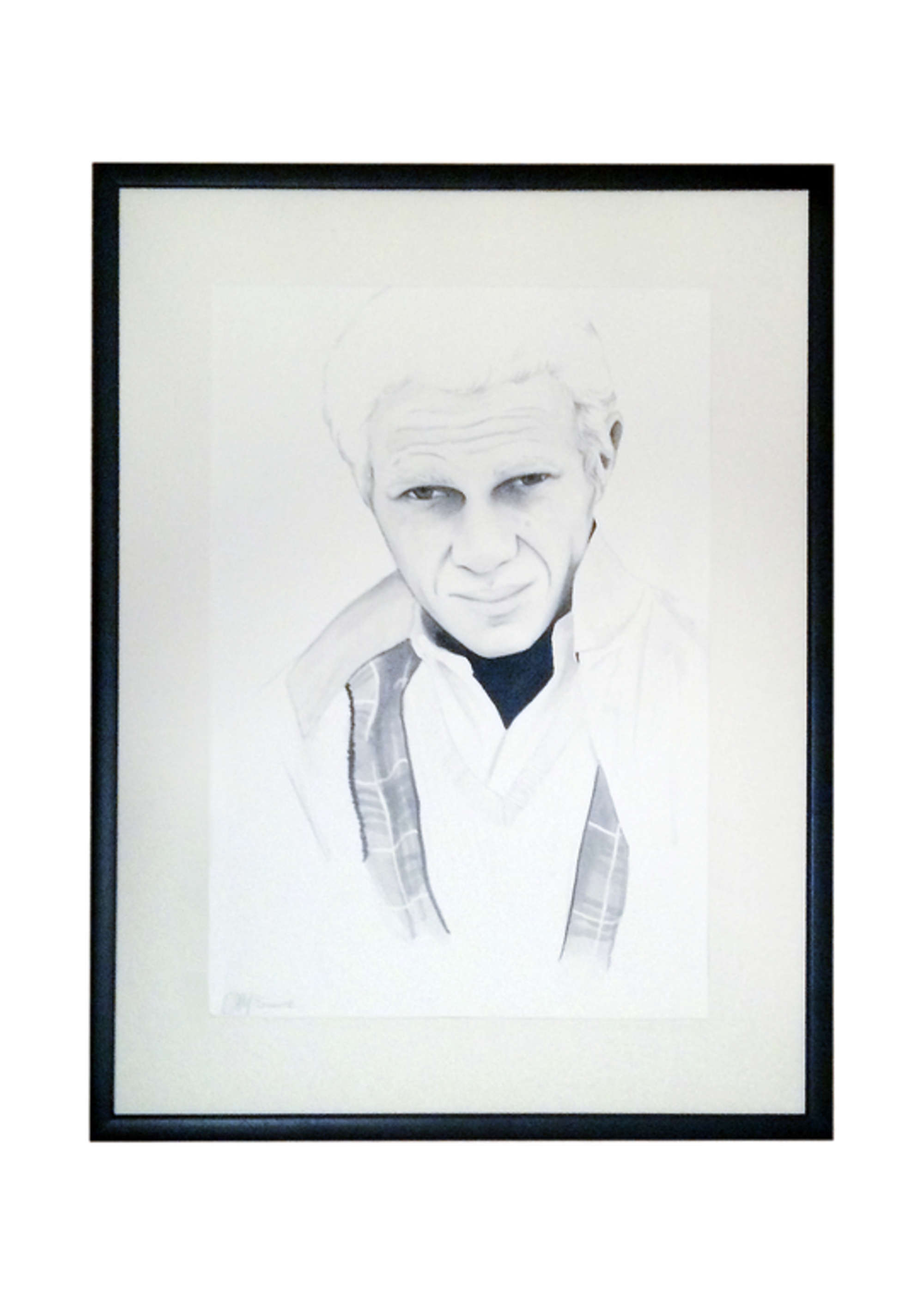 A watercolour study of Steve McQueen*-Auction Lot