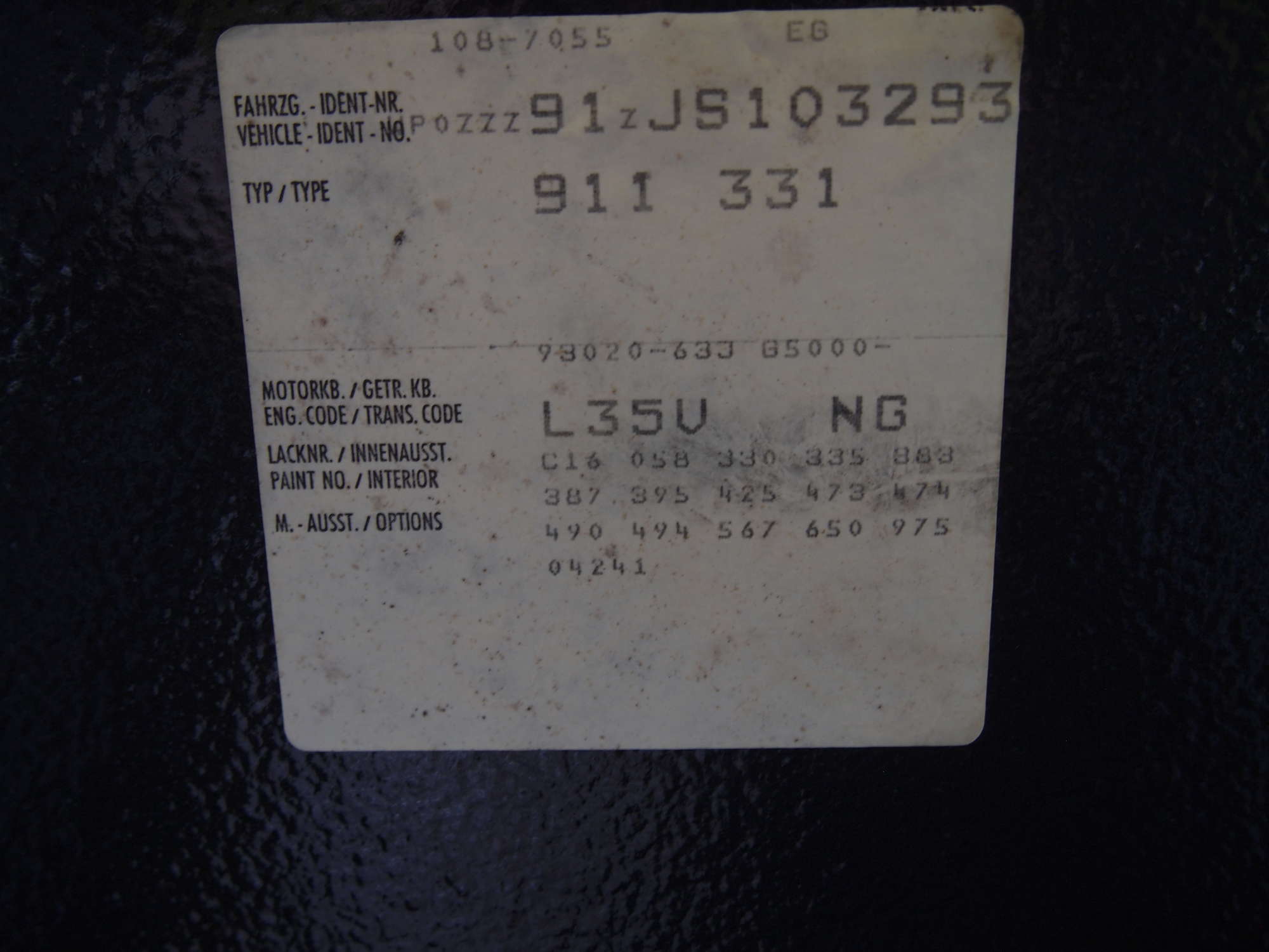 1988 Porsche 911 3.2 Carrera Sport CoupÃ© -Sold