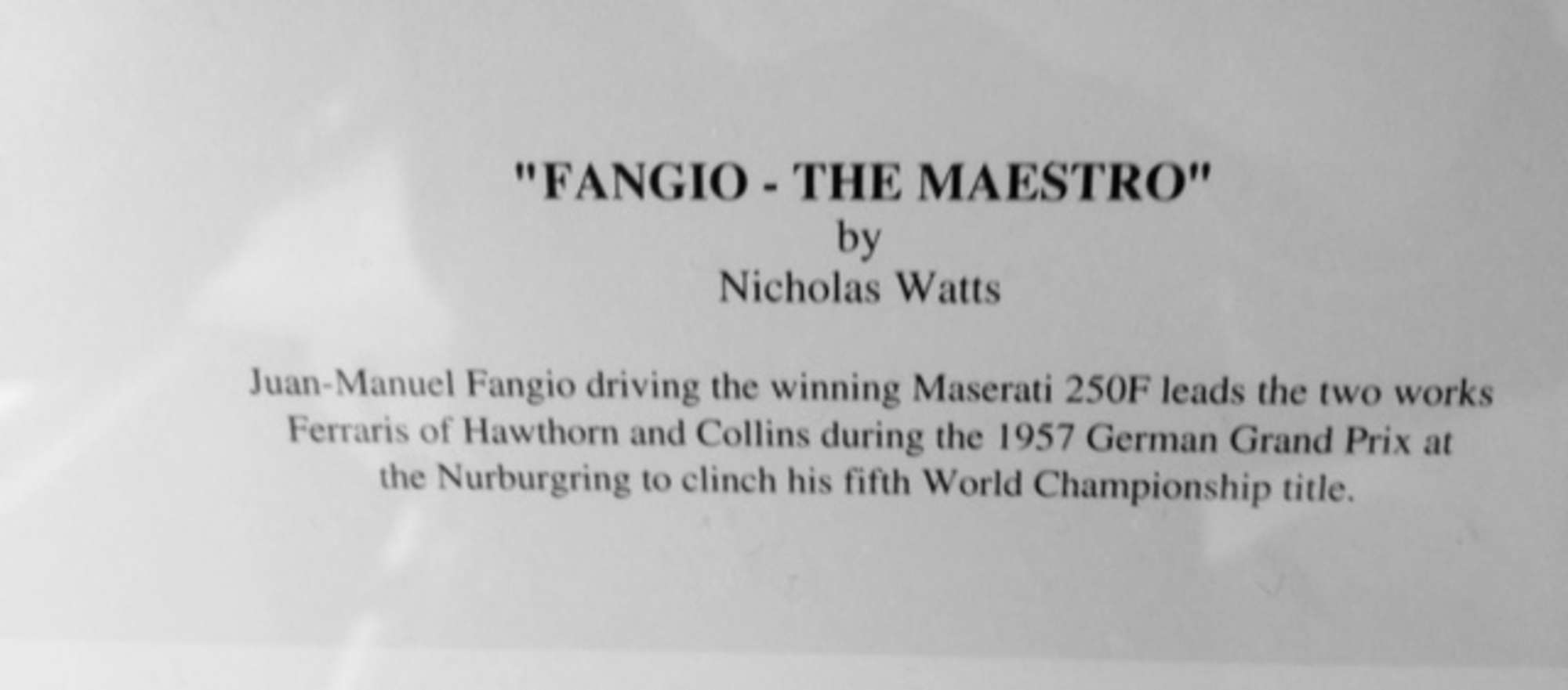 Fangio - The Maestro.-Auction Lot