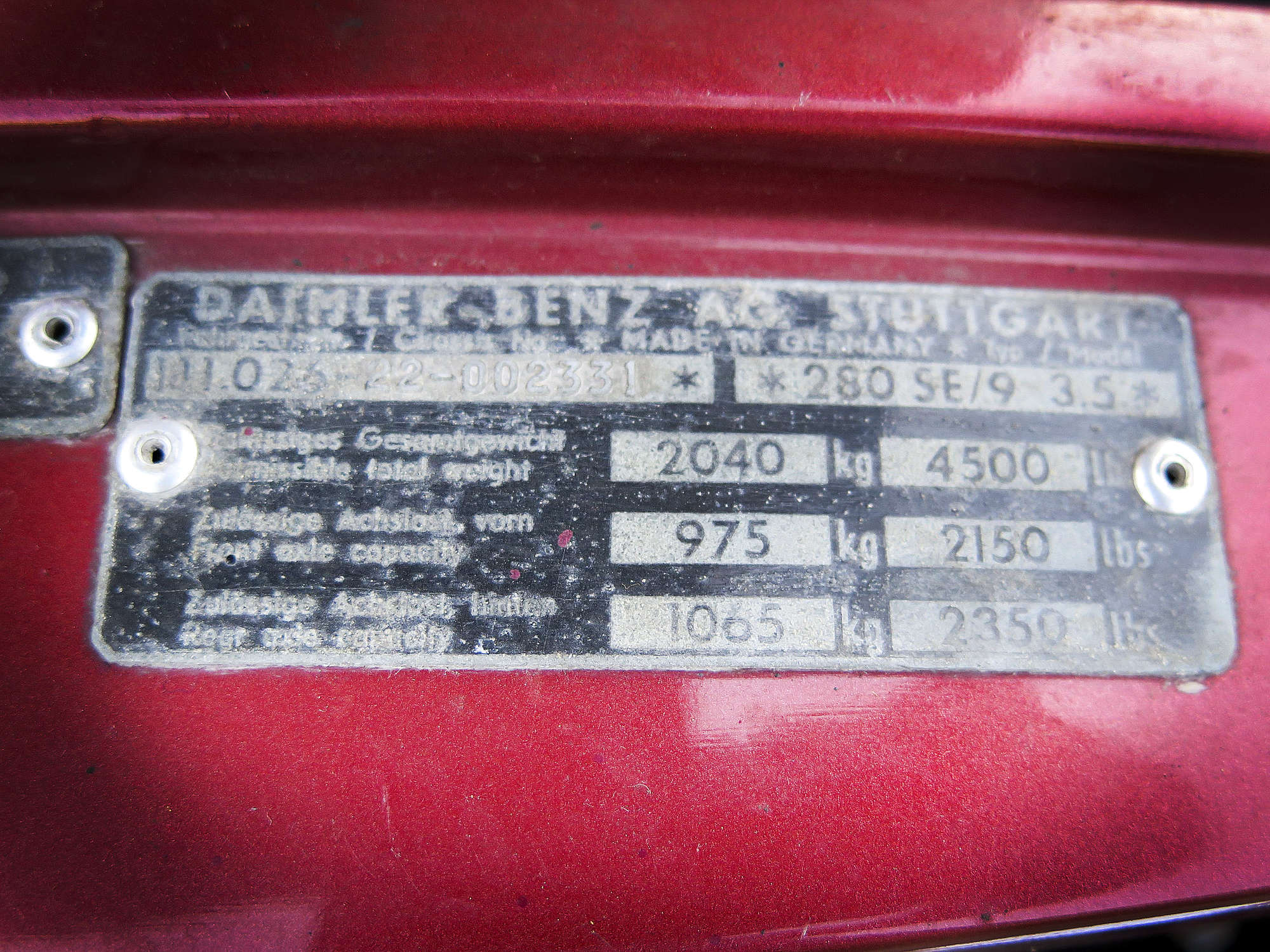 1971 Mercedes-Benz 280SE 3.5 Coupé-Auction Lot