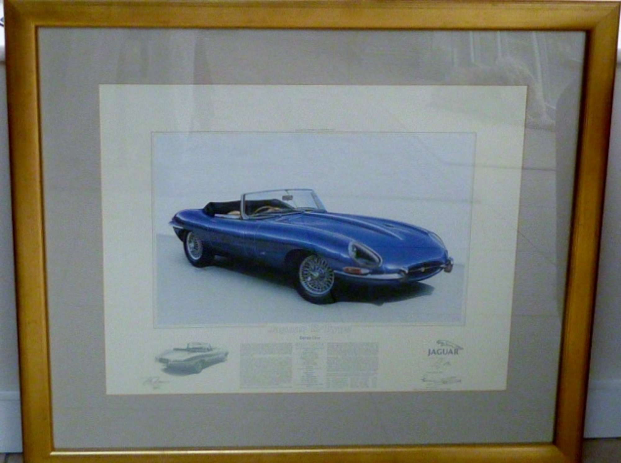 Jaguar E-Type Series 1. Limited edition print.-Sold