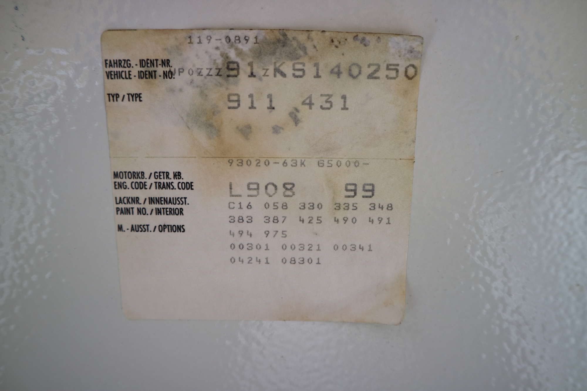 1988 Porsche 911 Supersport (SSE) 3.2 Carrera Targa - 20,000-Sold