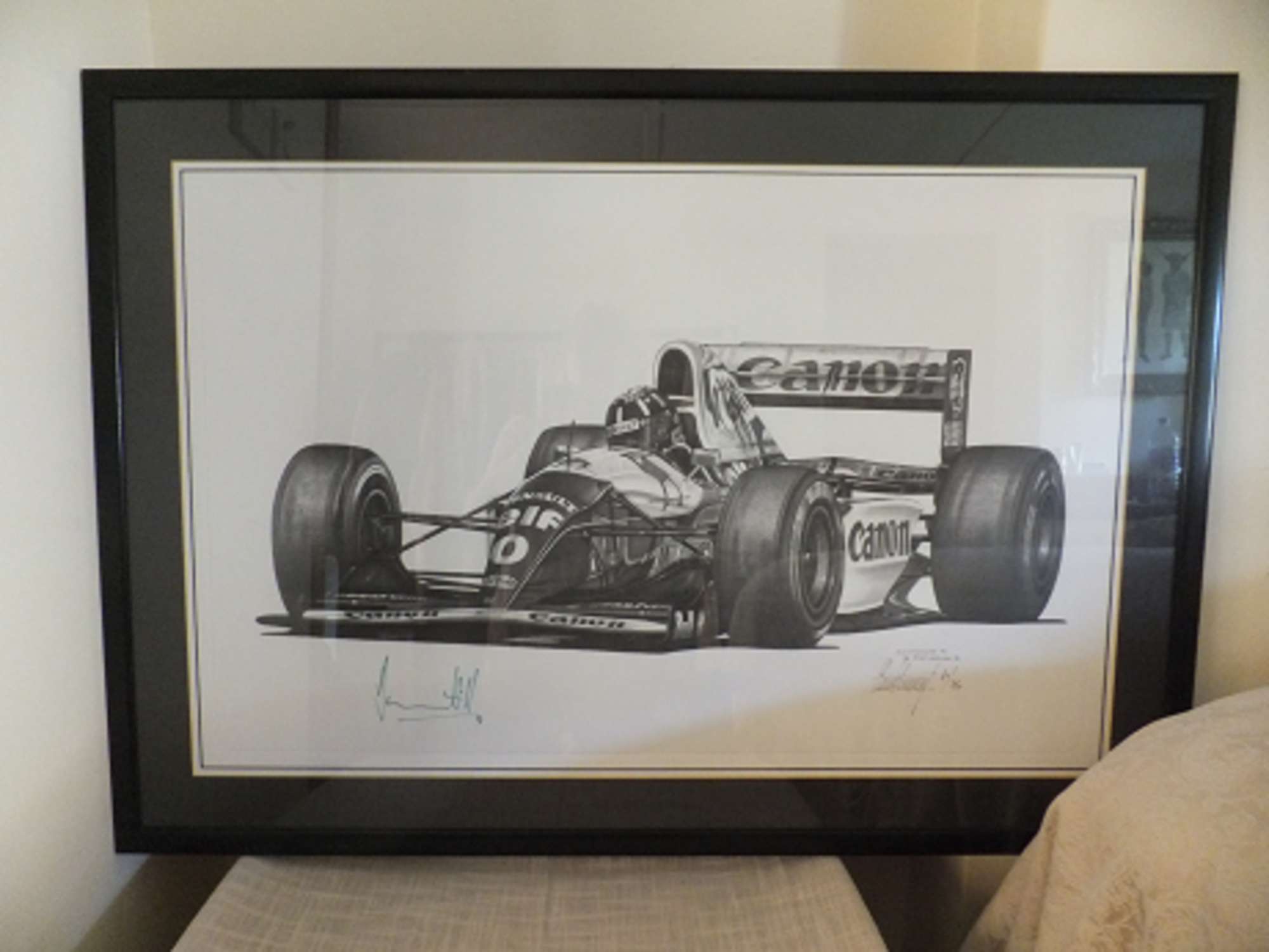 Damon Hill OBE. Williams GP print.-Sold