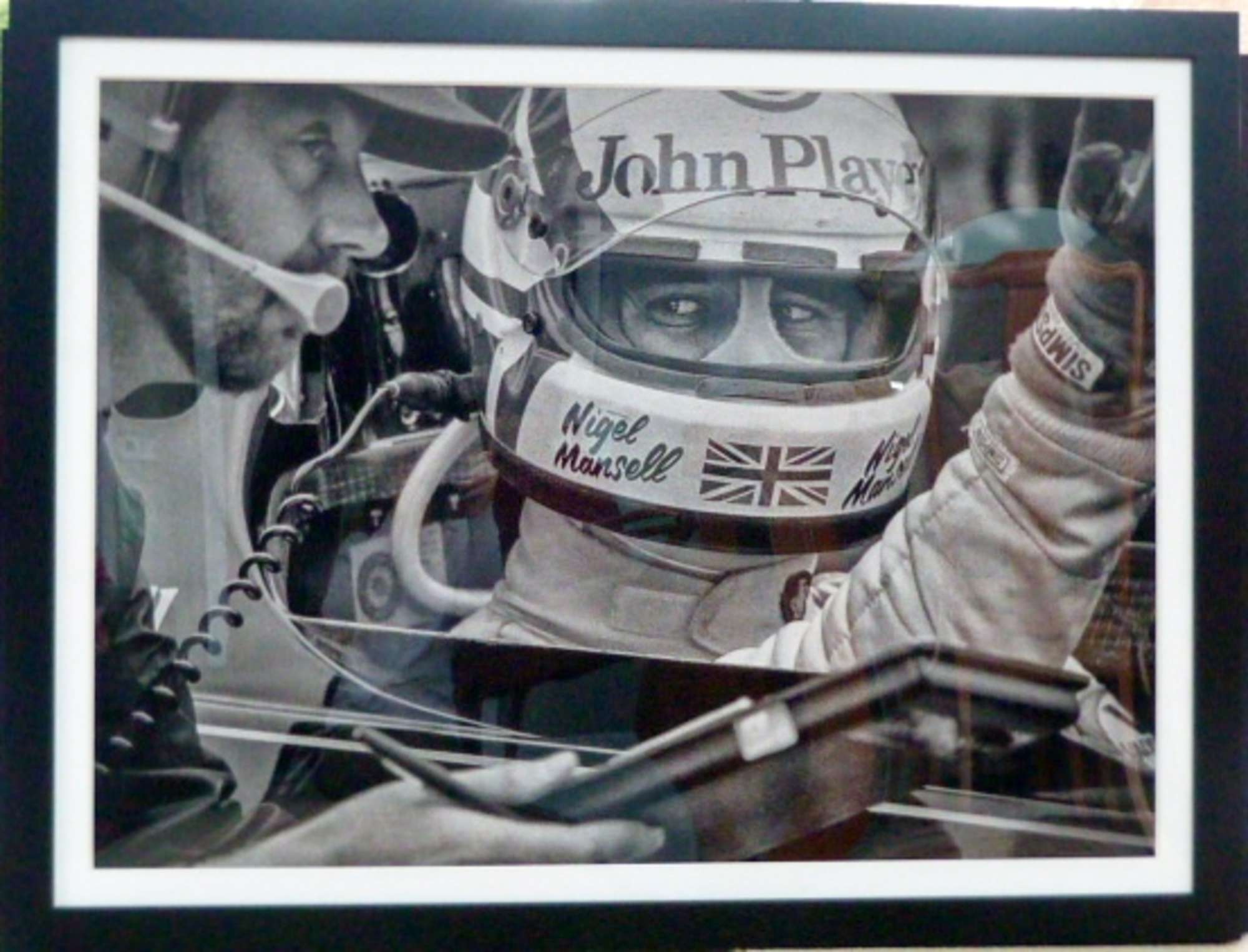 Nigel Mansell CBE photographic study.-Sold