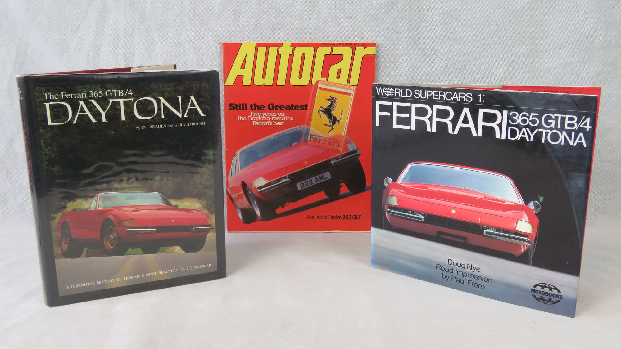 Collection of Three Ferrari Daytona Publications-Sold