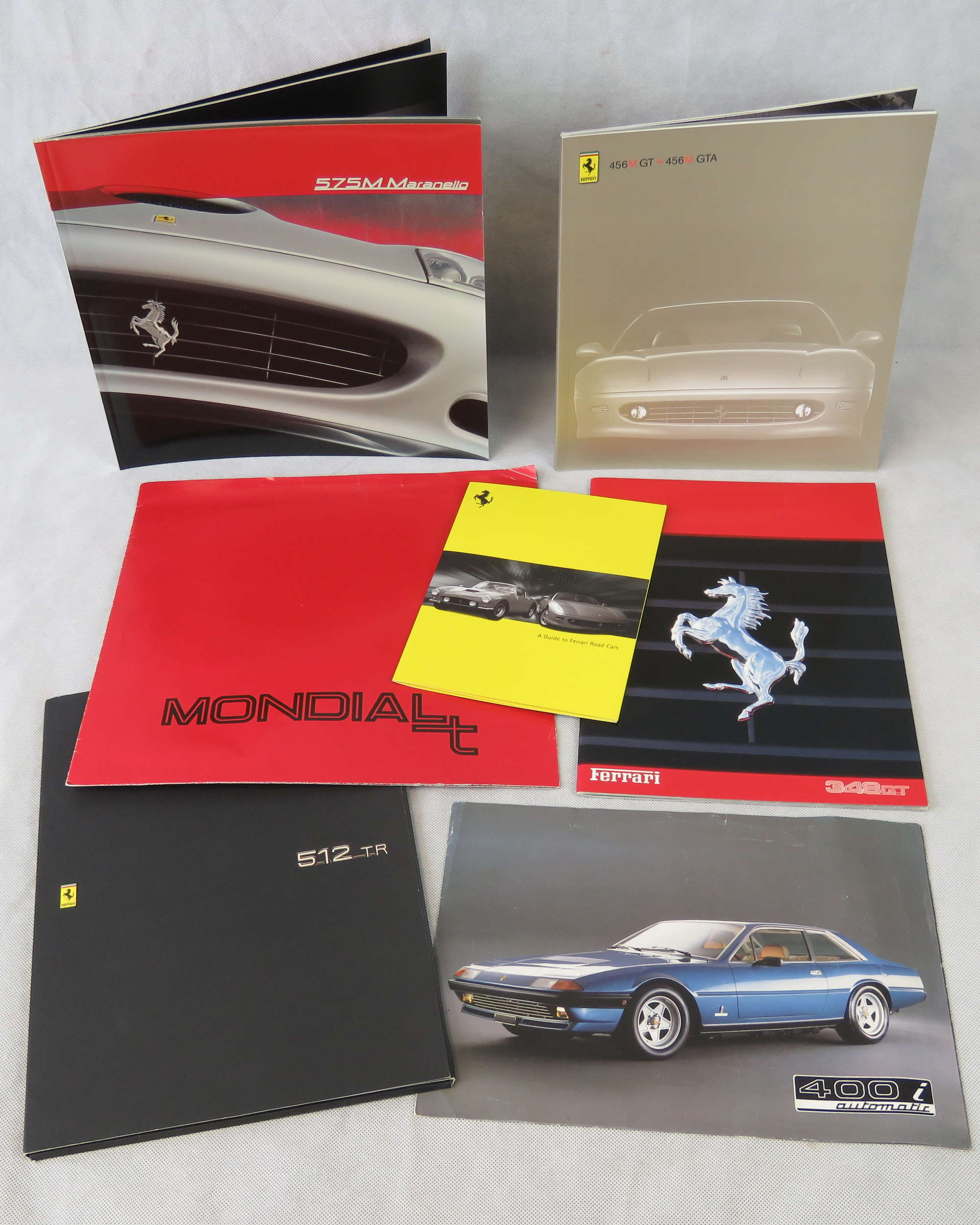Original Ferrari brochures and  leaflets.-Sold