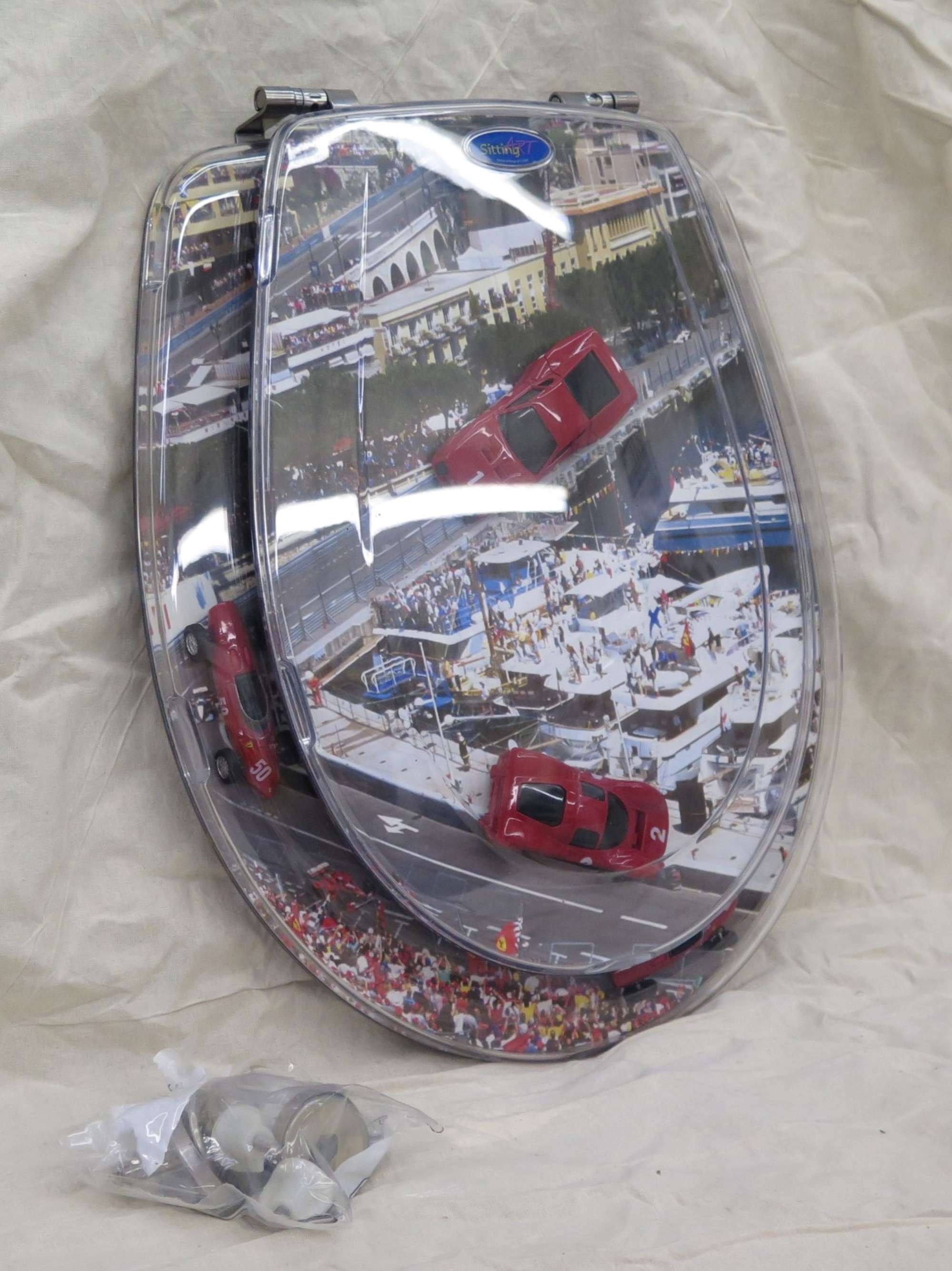 'Ferrari at Monaco'-Themed Toilet Seat-Auction Lot
