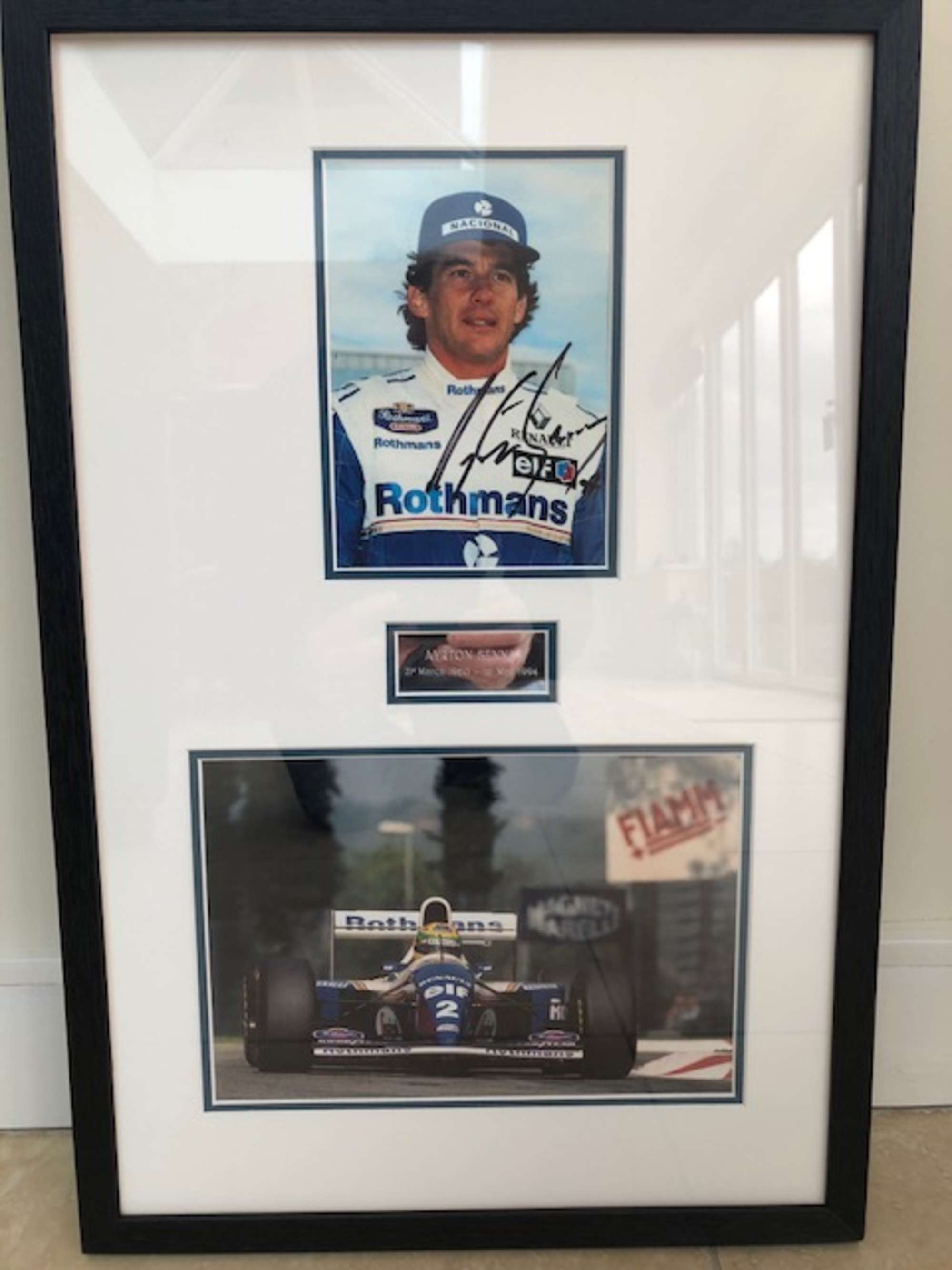 Ayrton Senna signed photograph.-Sold