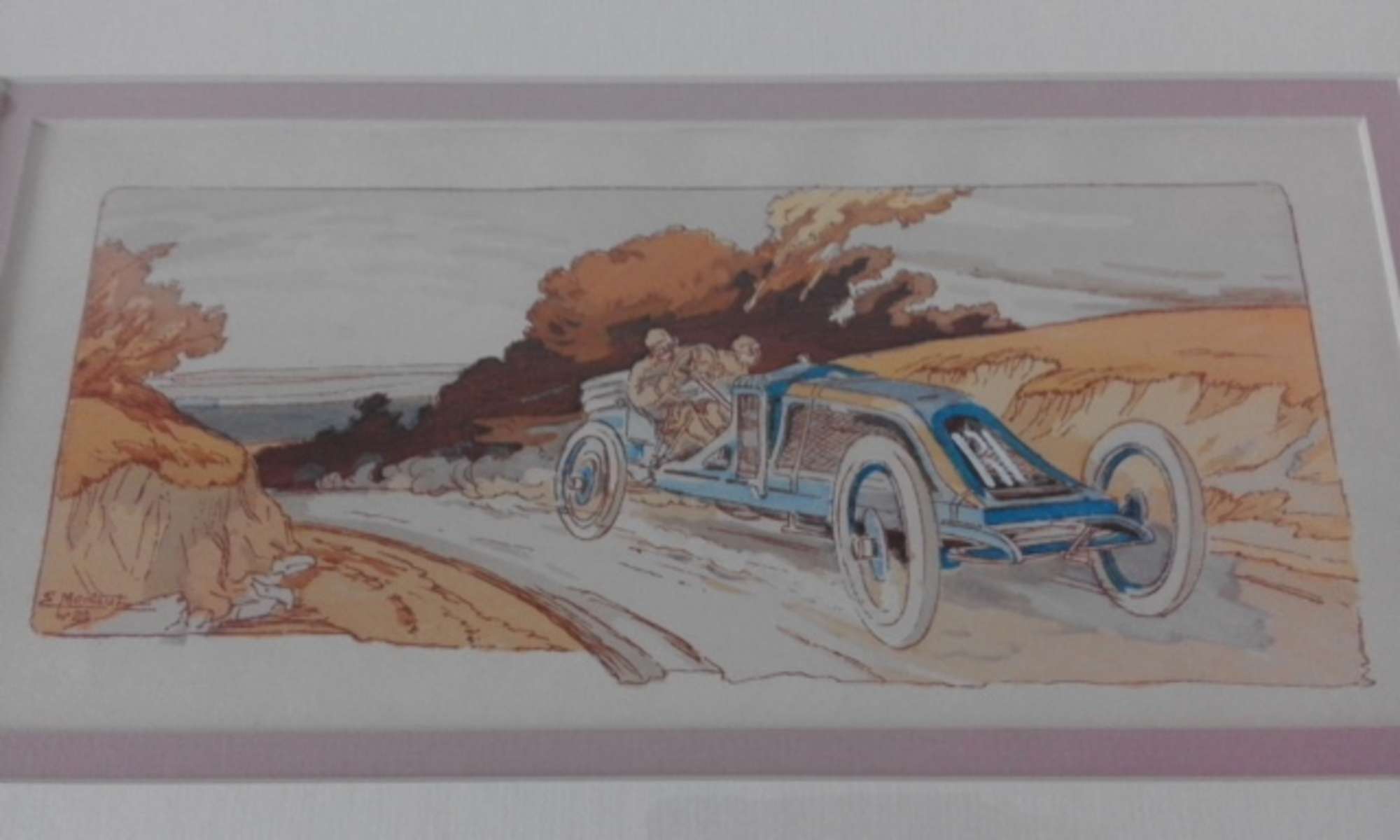 Trio of Classic Motoring Prints.-Auction Lot
