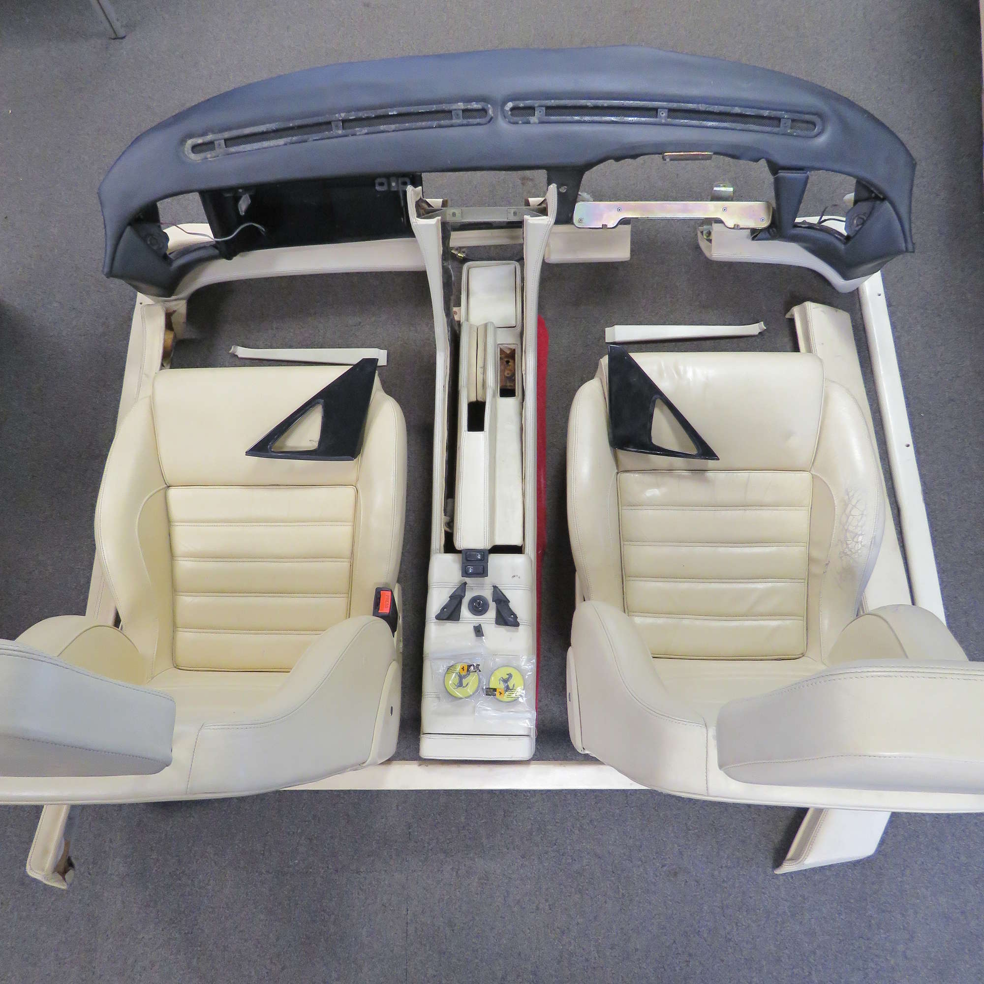 Leather interior from a 1990 Ferrari 348TS-Auction Lot