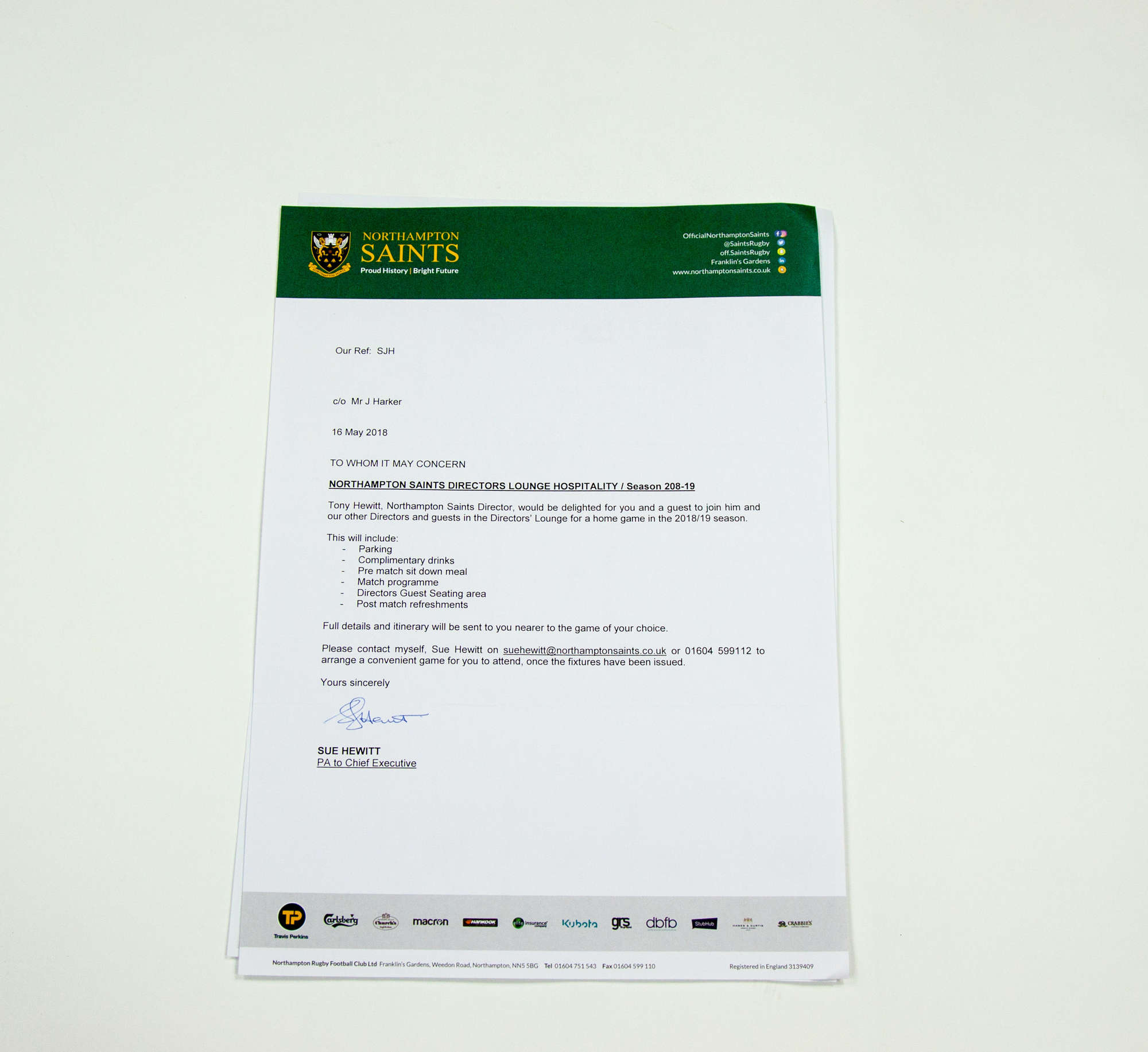 Lunch and Match Seats for two.-Sold