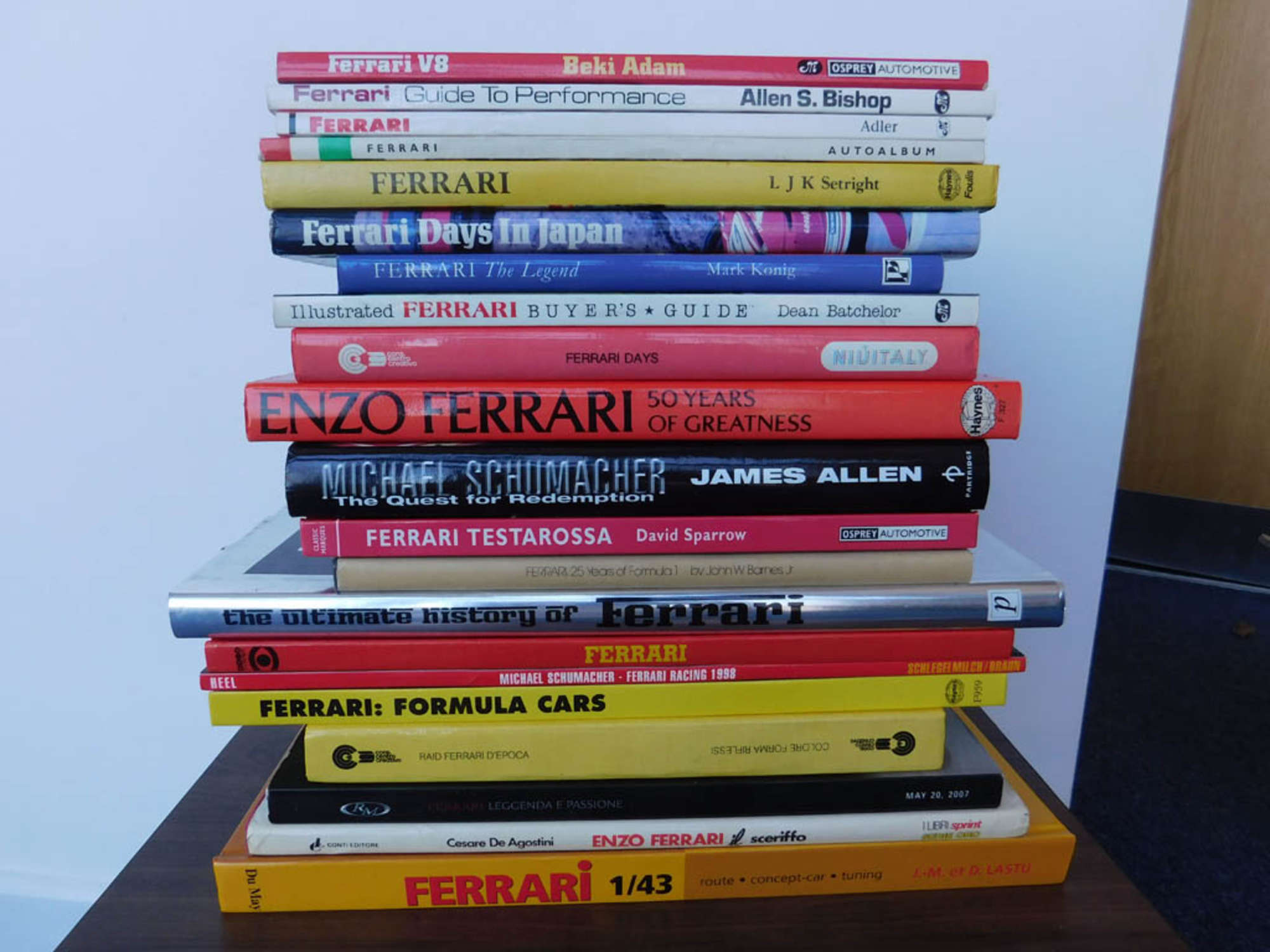 Quantity of Ferrari related books-Sold
