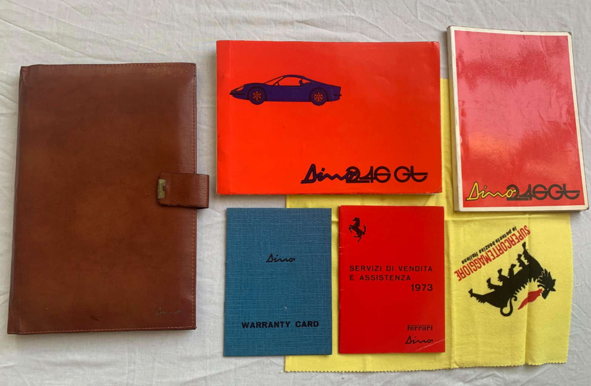  1973 Ferrari 246 GT Dino Pouch Set-Auction Lot