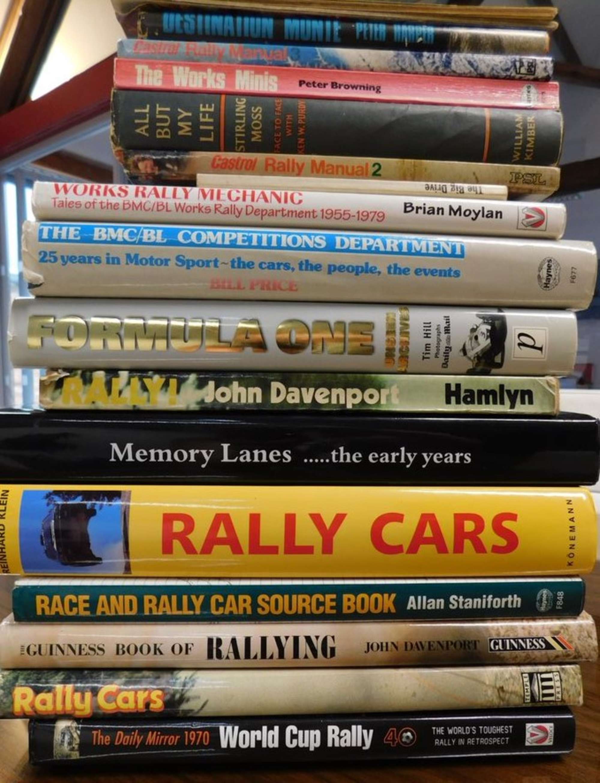 Collection of rally-related books.-Sold